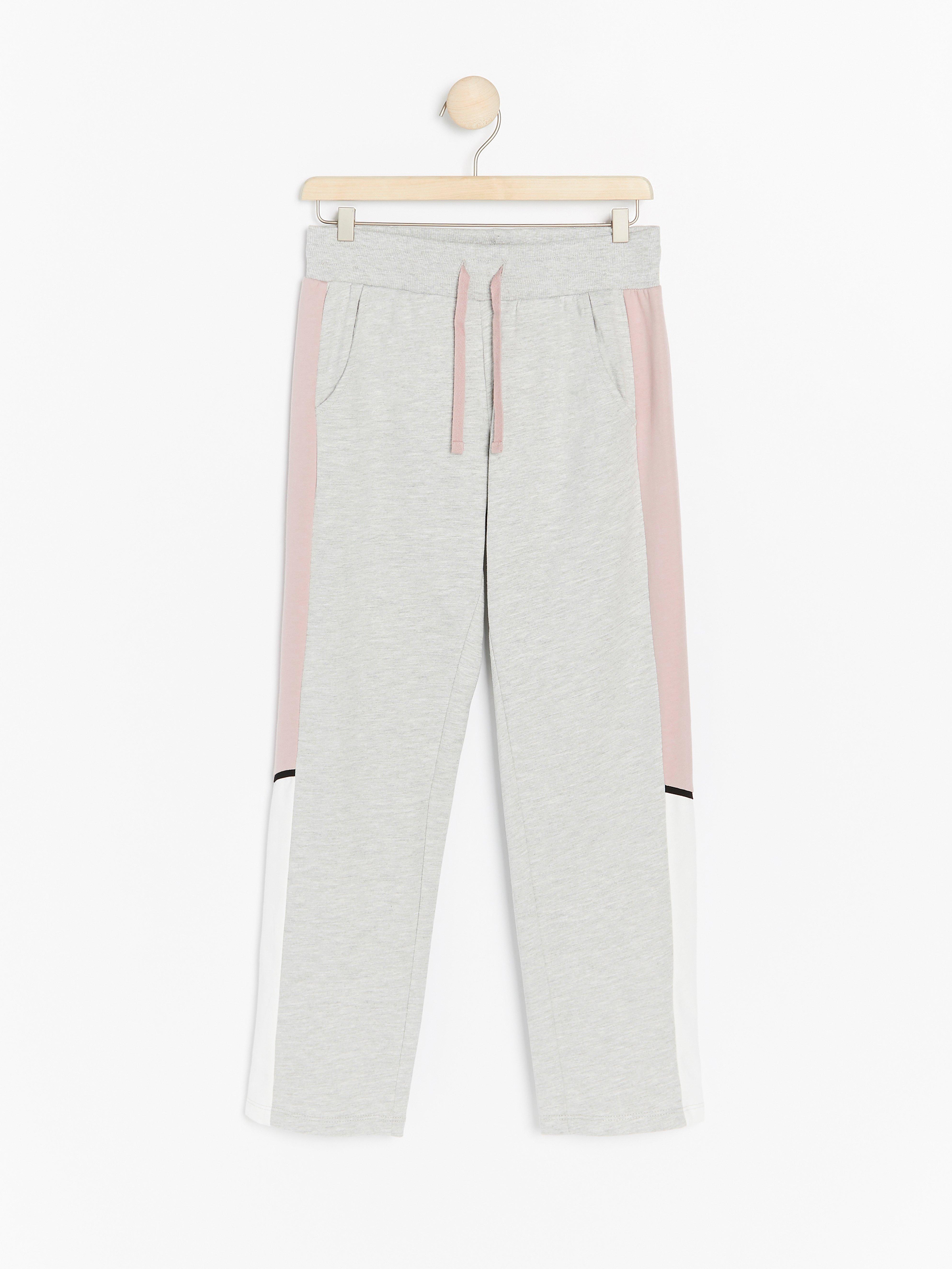 loose grey sweatpants