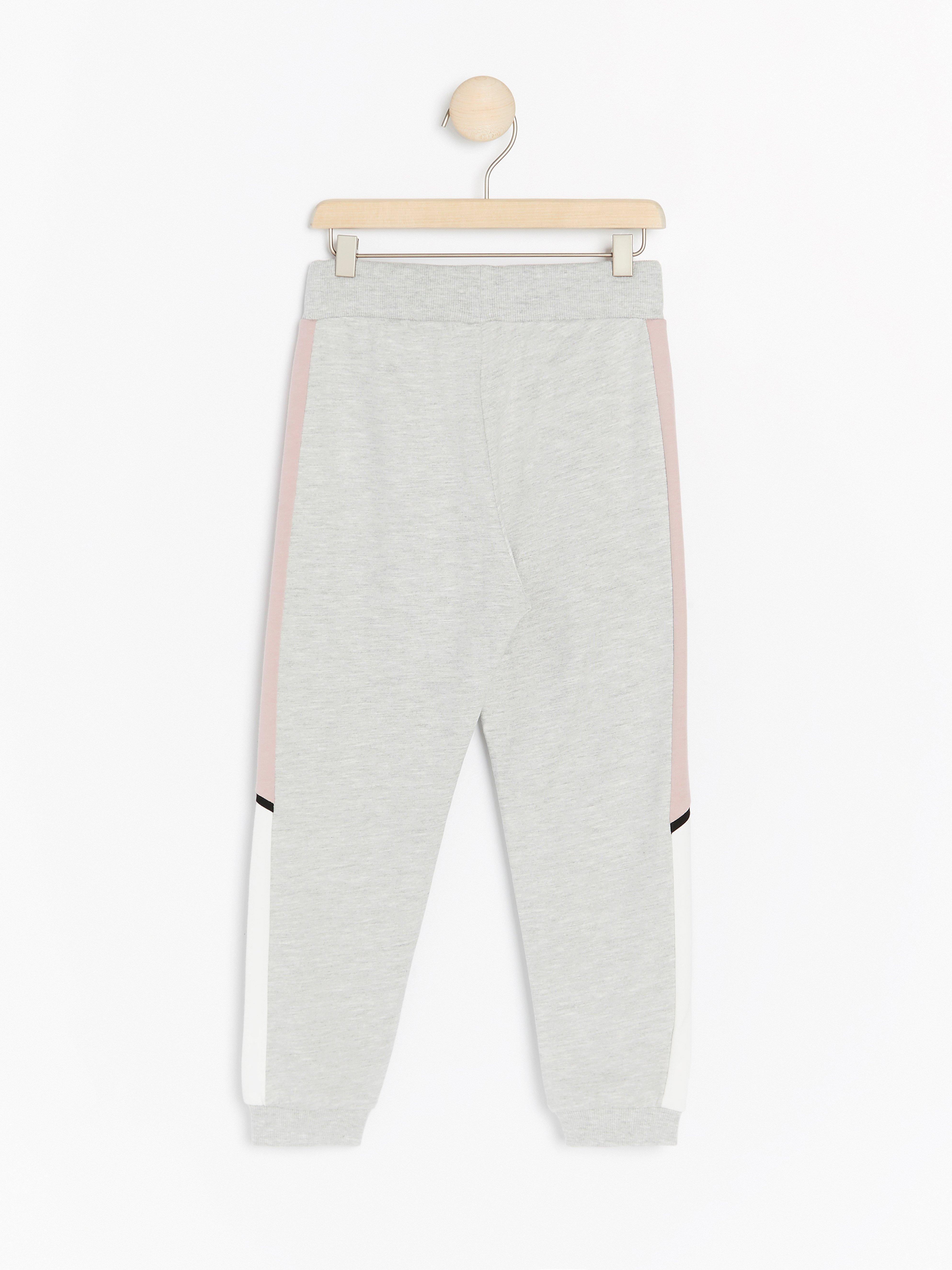 pink gray sweatpants