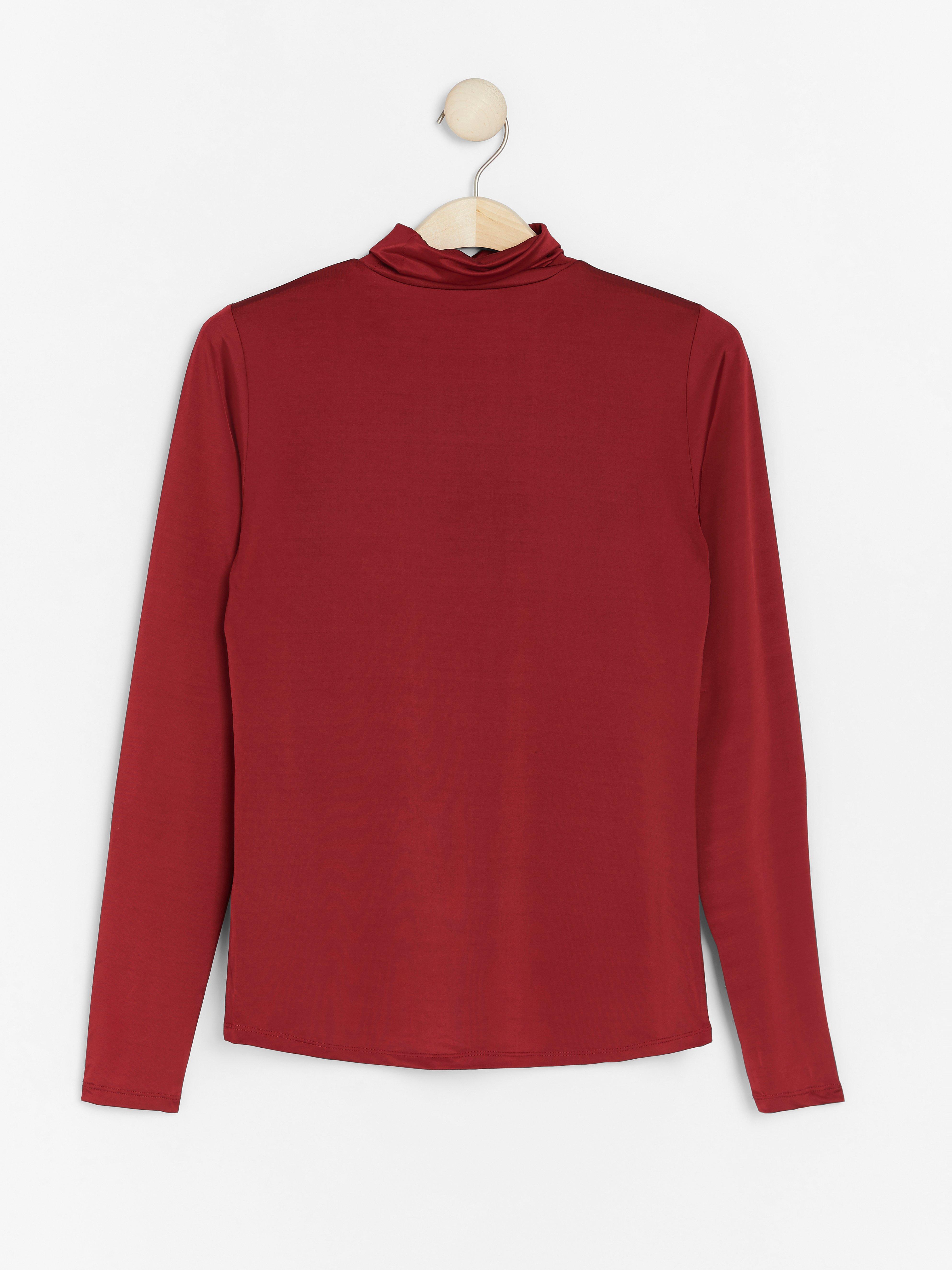 Roller Neck Top - Womens Wear - Red