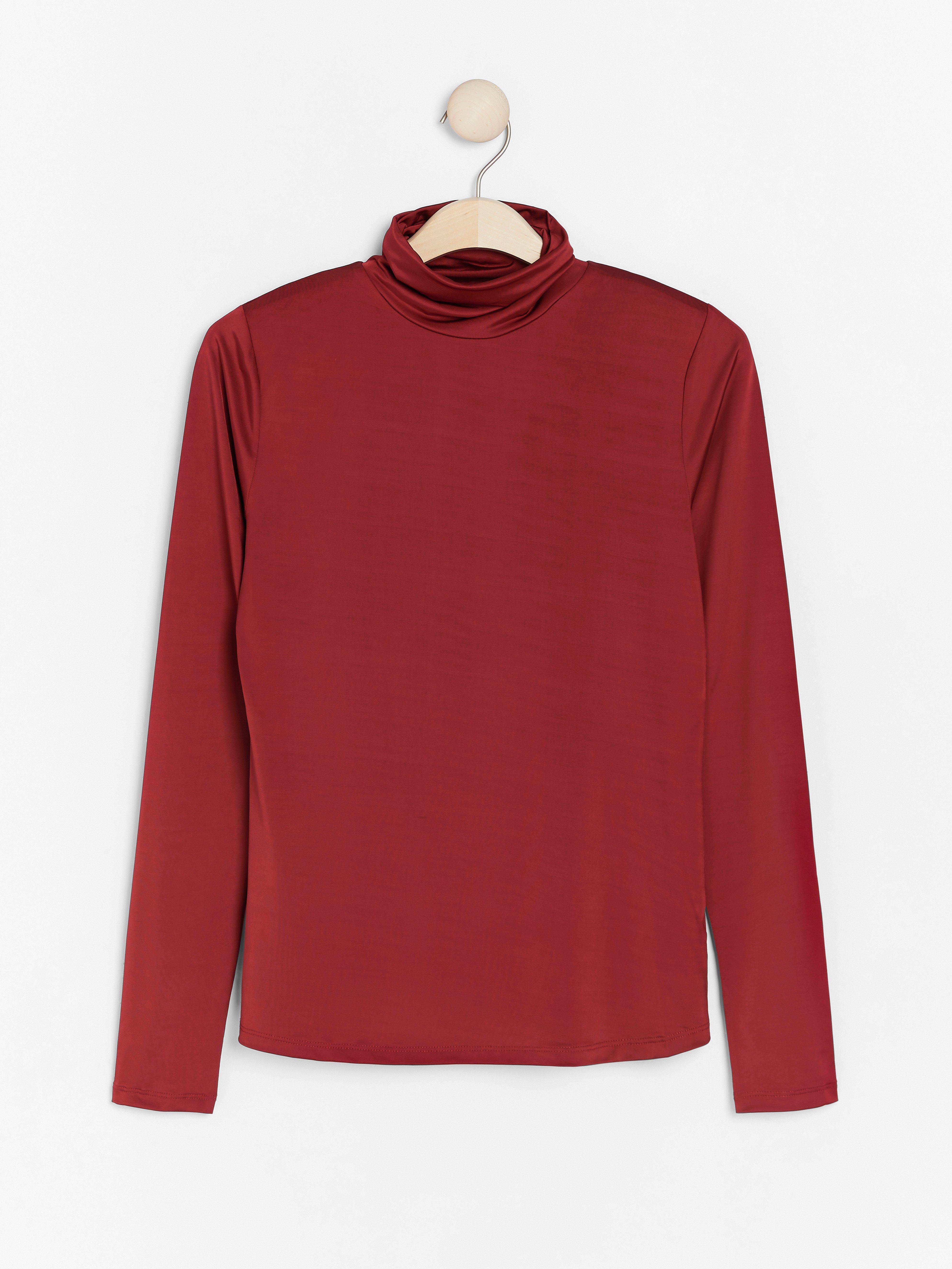 Roller Neck Top - Womens Wear - Red