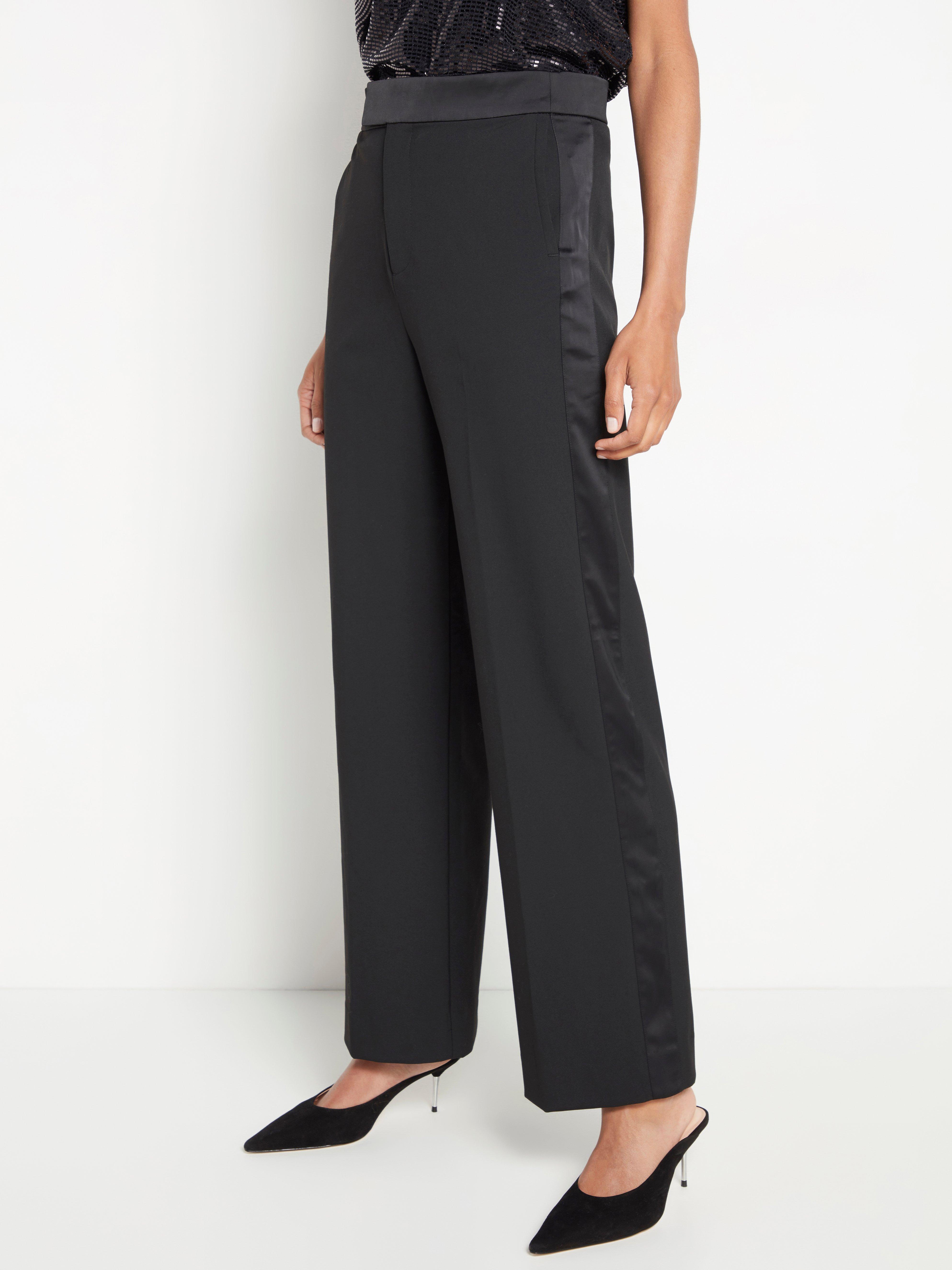 high waisted black trousers