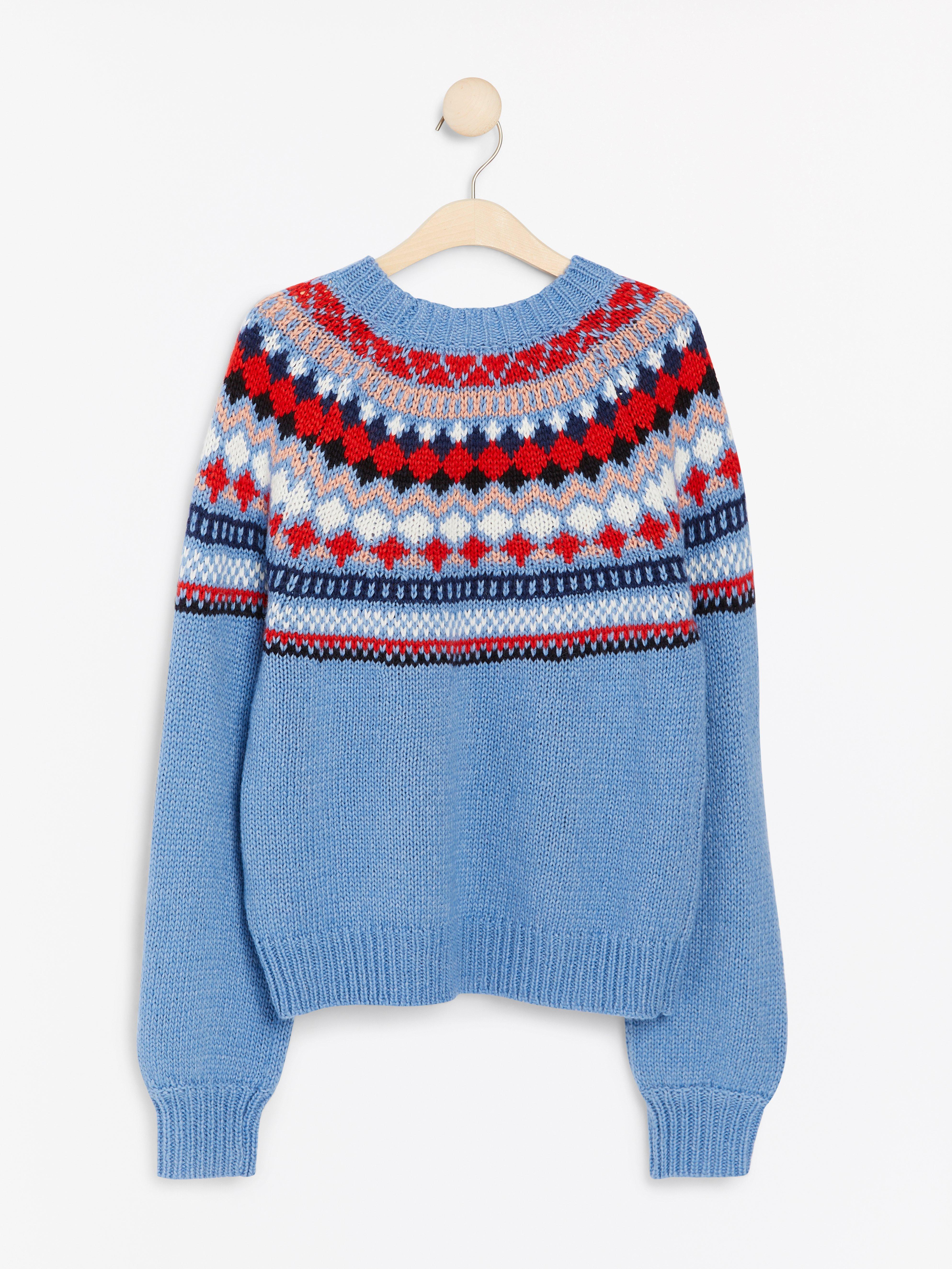 blue fairisle jumper