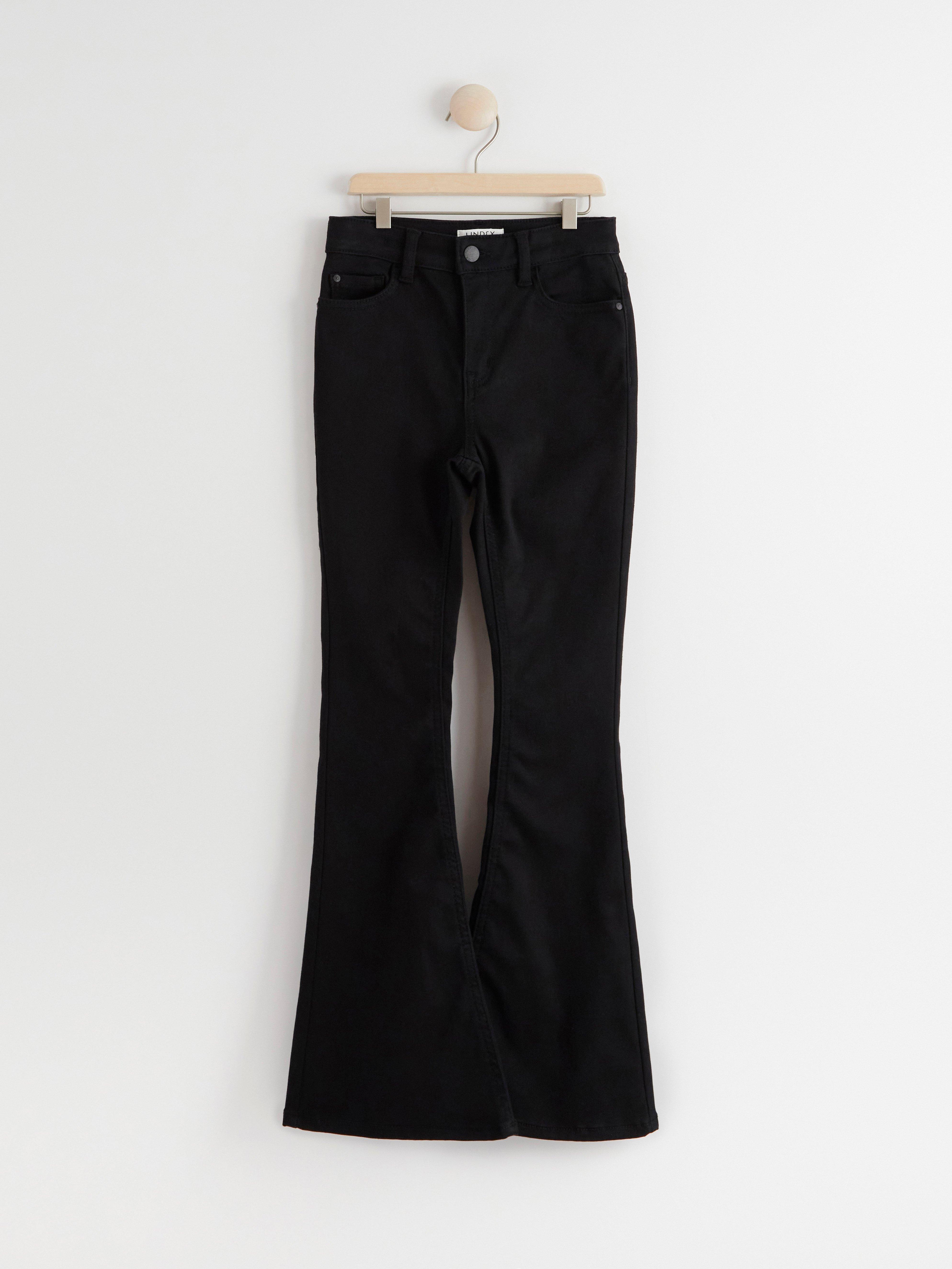 slim leg black jeans