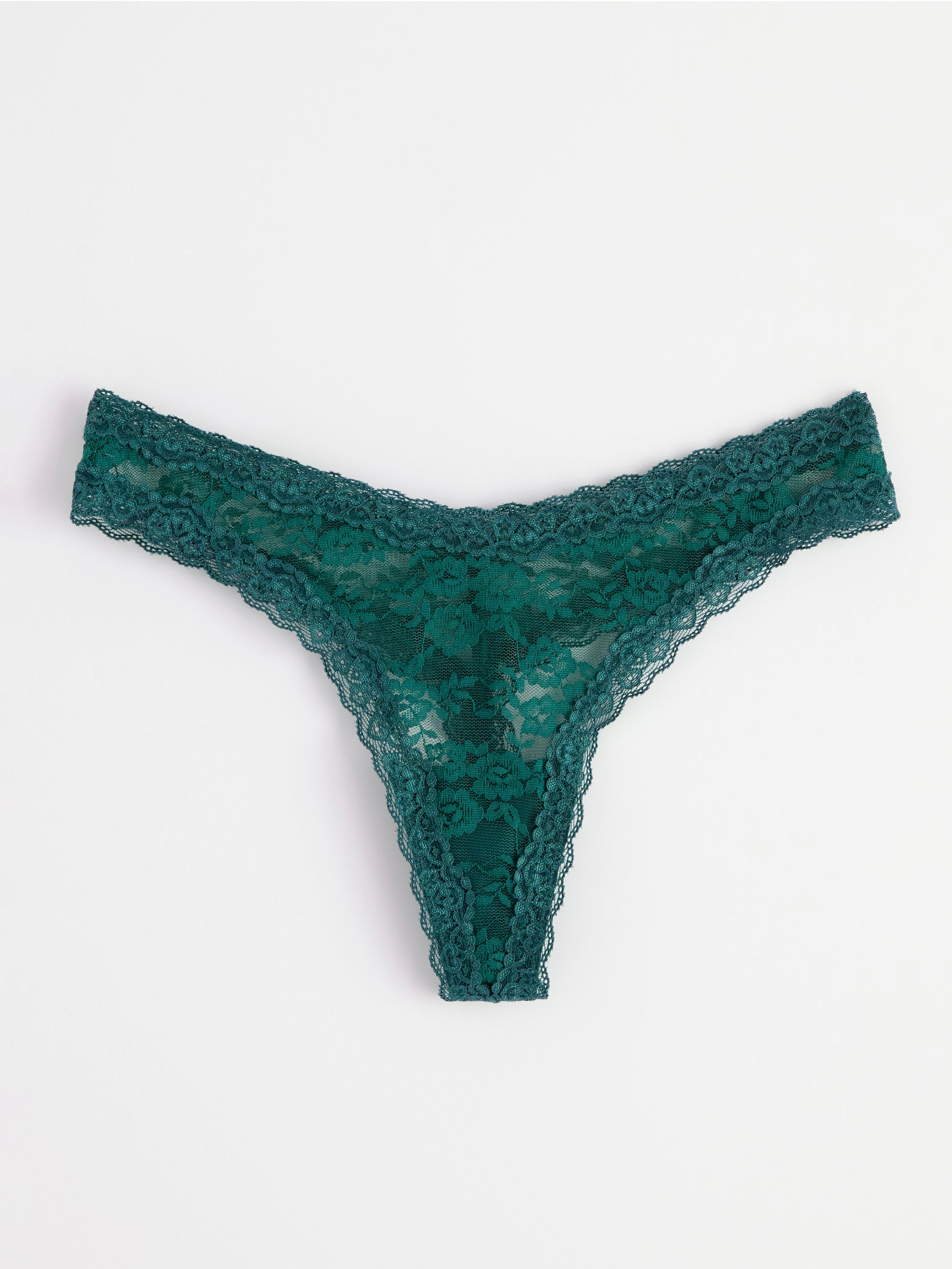 Tanga s klasickým pasem - Spodní prádlo - Modrá