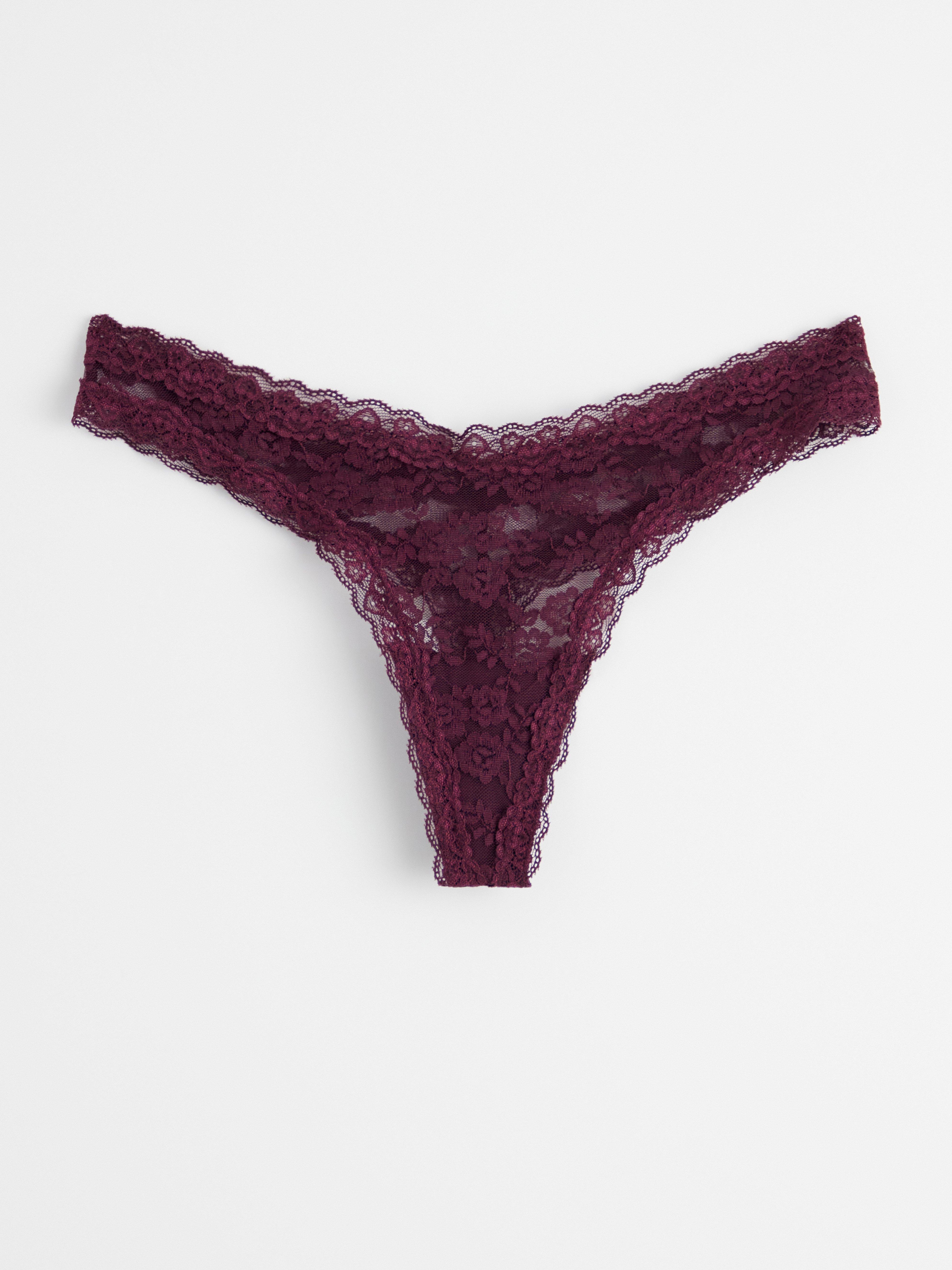Tanga s klasickým pasem - Spodní prádlo - Fialová