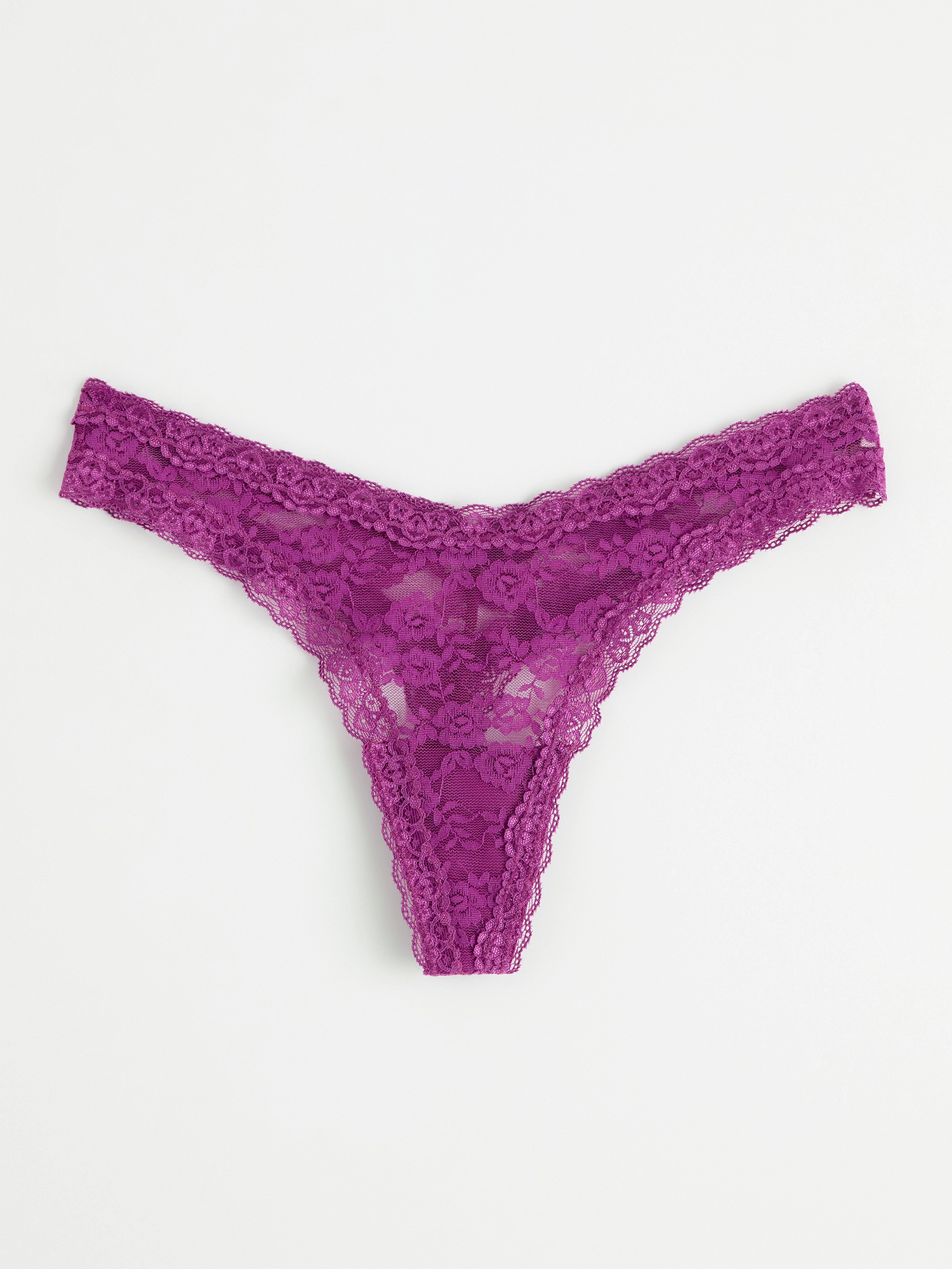Tanga s klasickým pasem - Spodní prádlo - Fialová