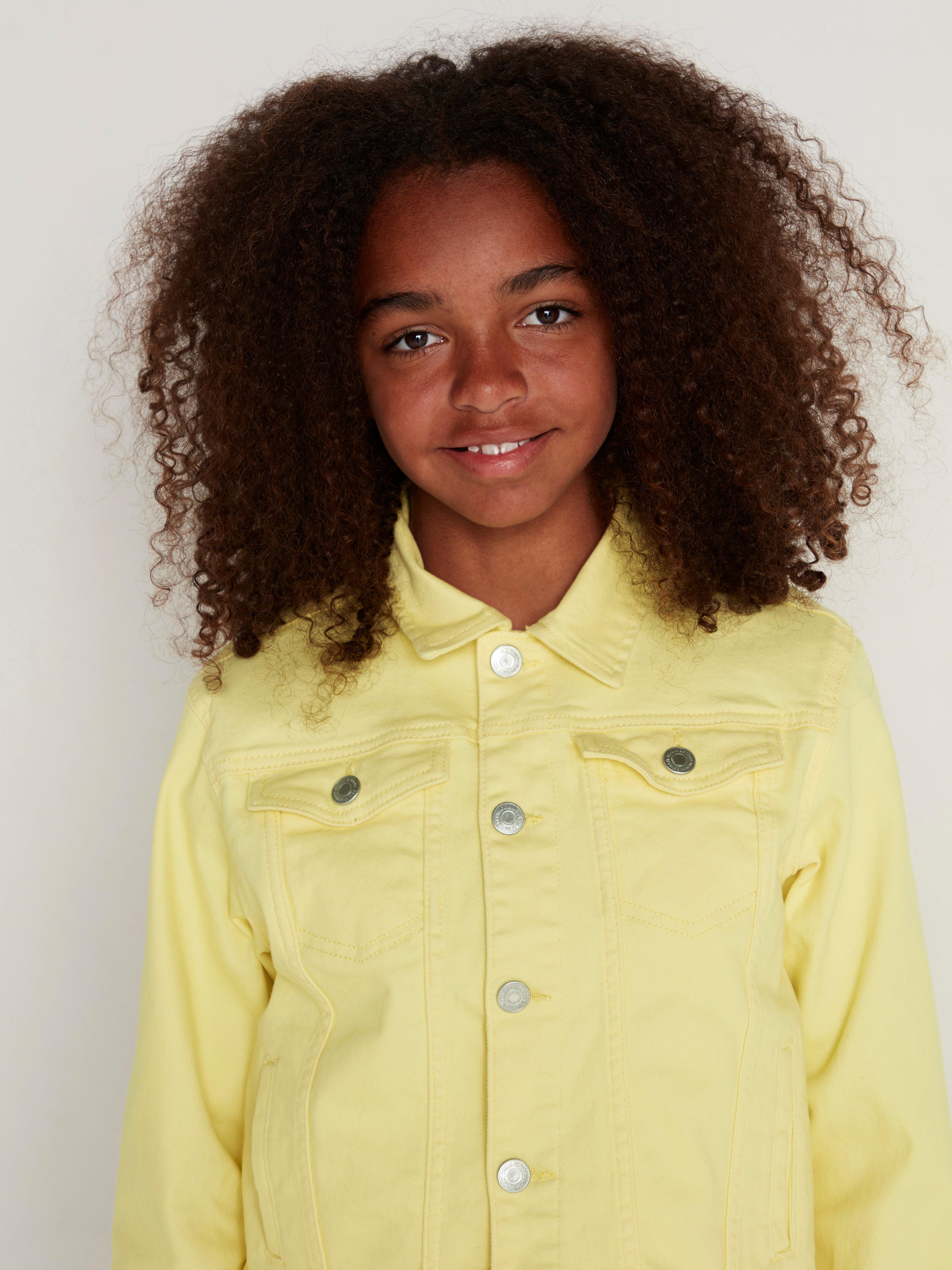 Kids yellow denim clearance jacket