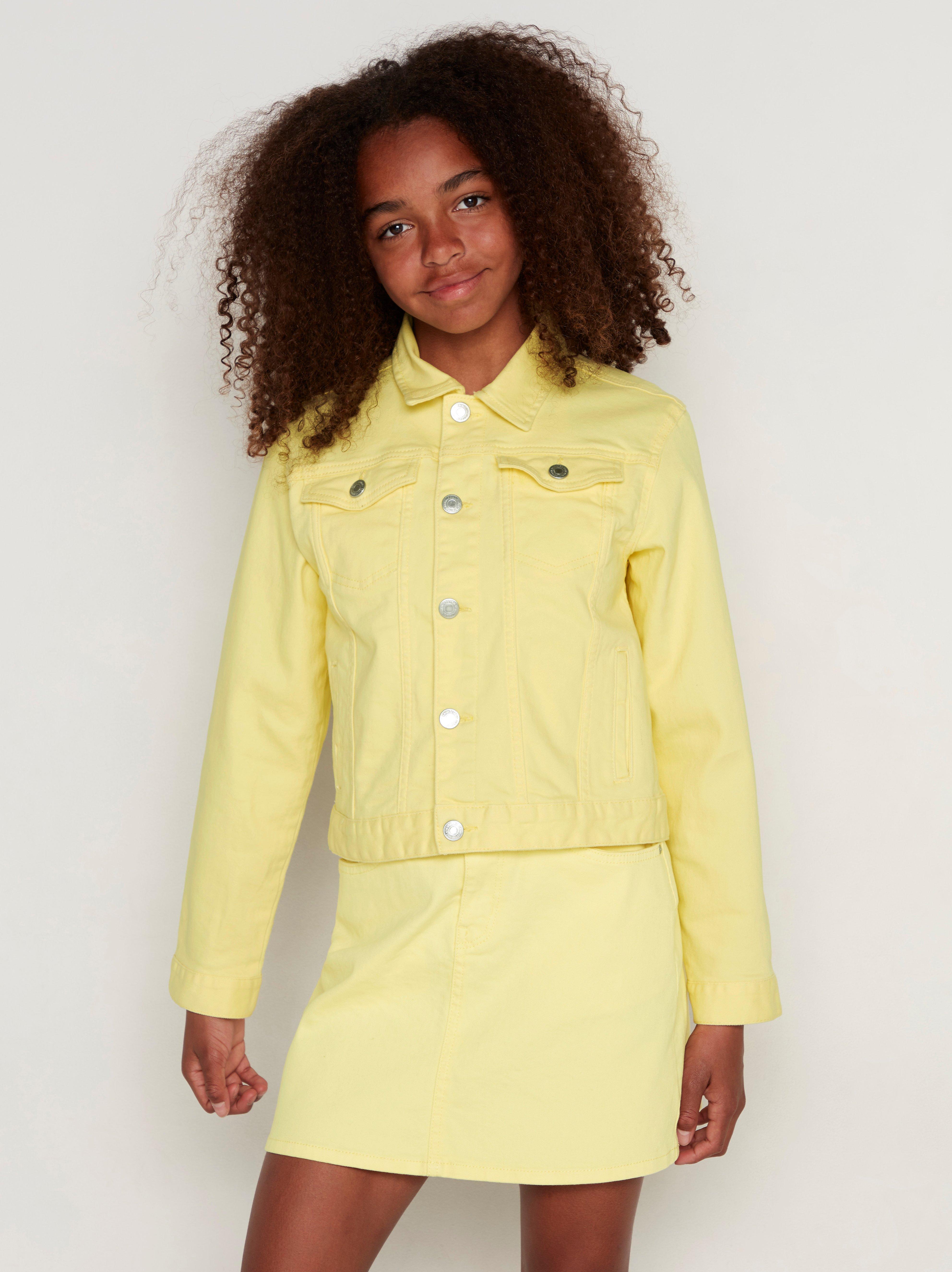 Girls yellow denim clearance jacket