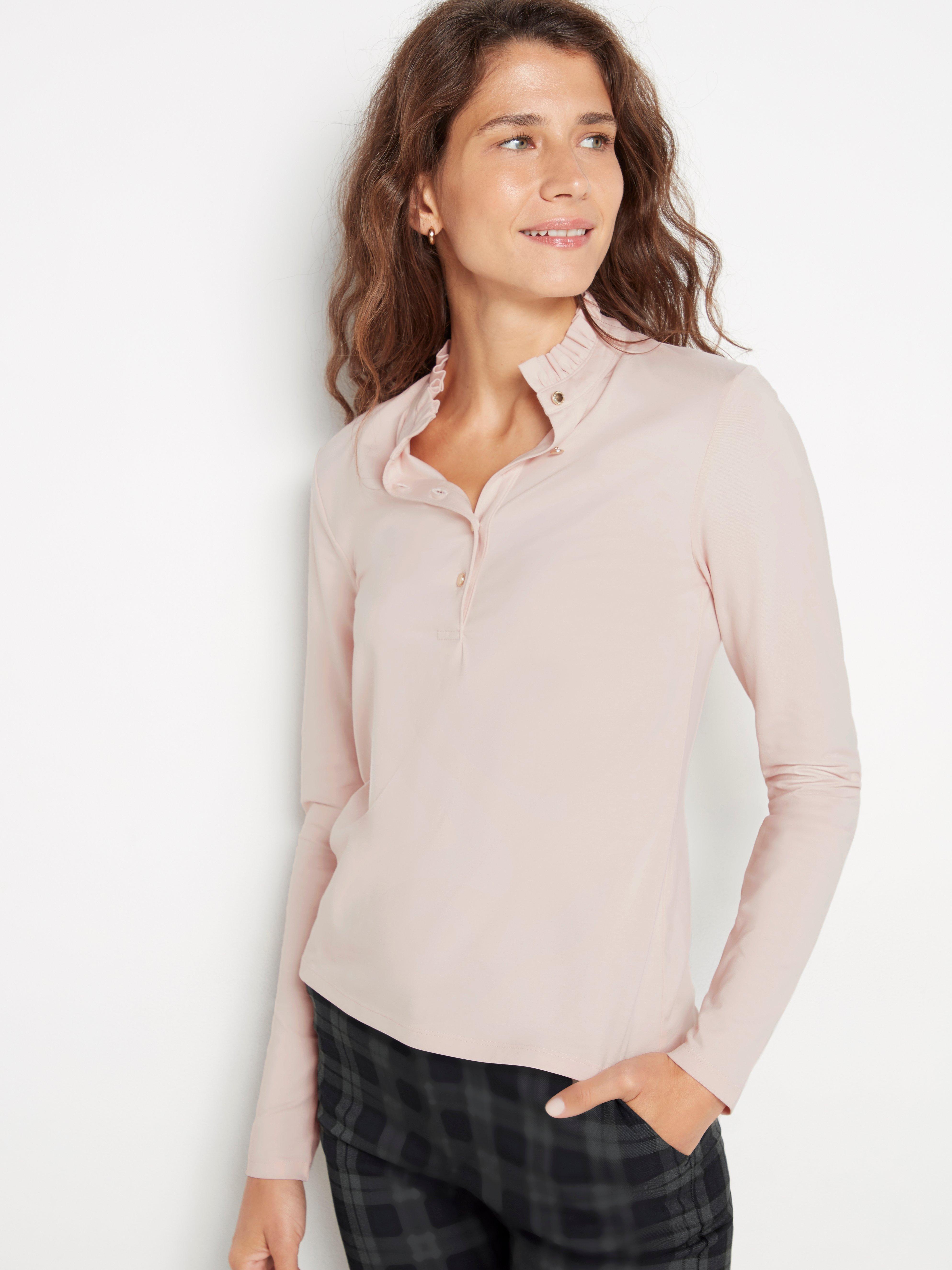 jersey blouse with collar