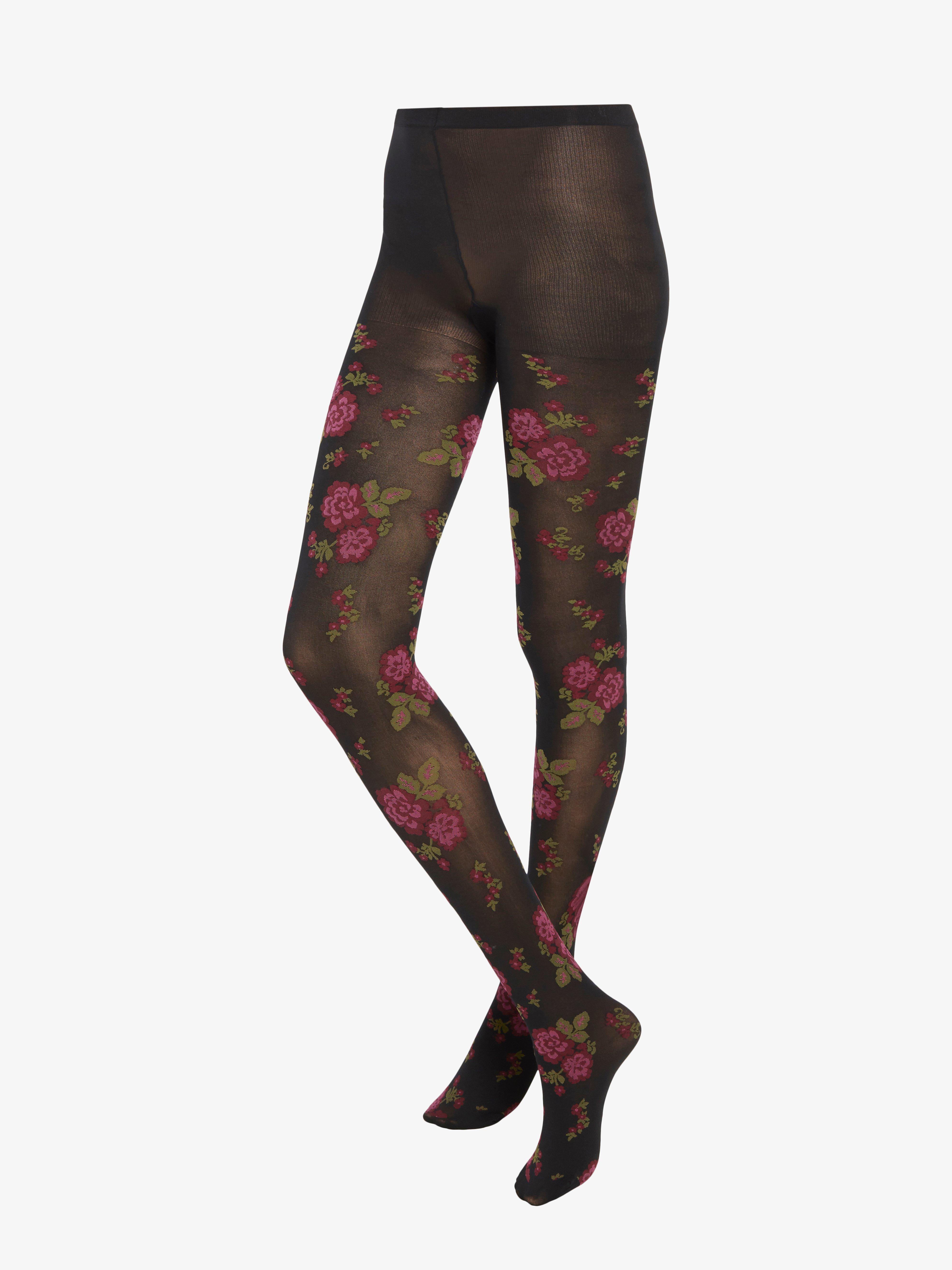 Rose pattern outlet tights