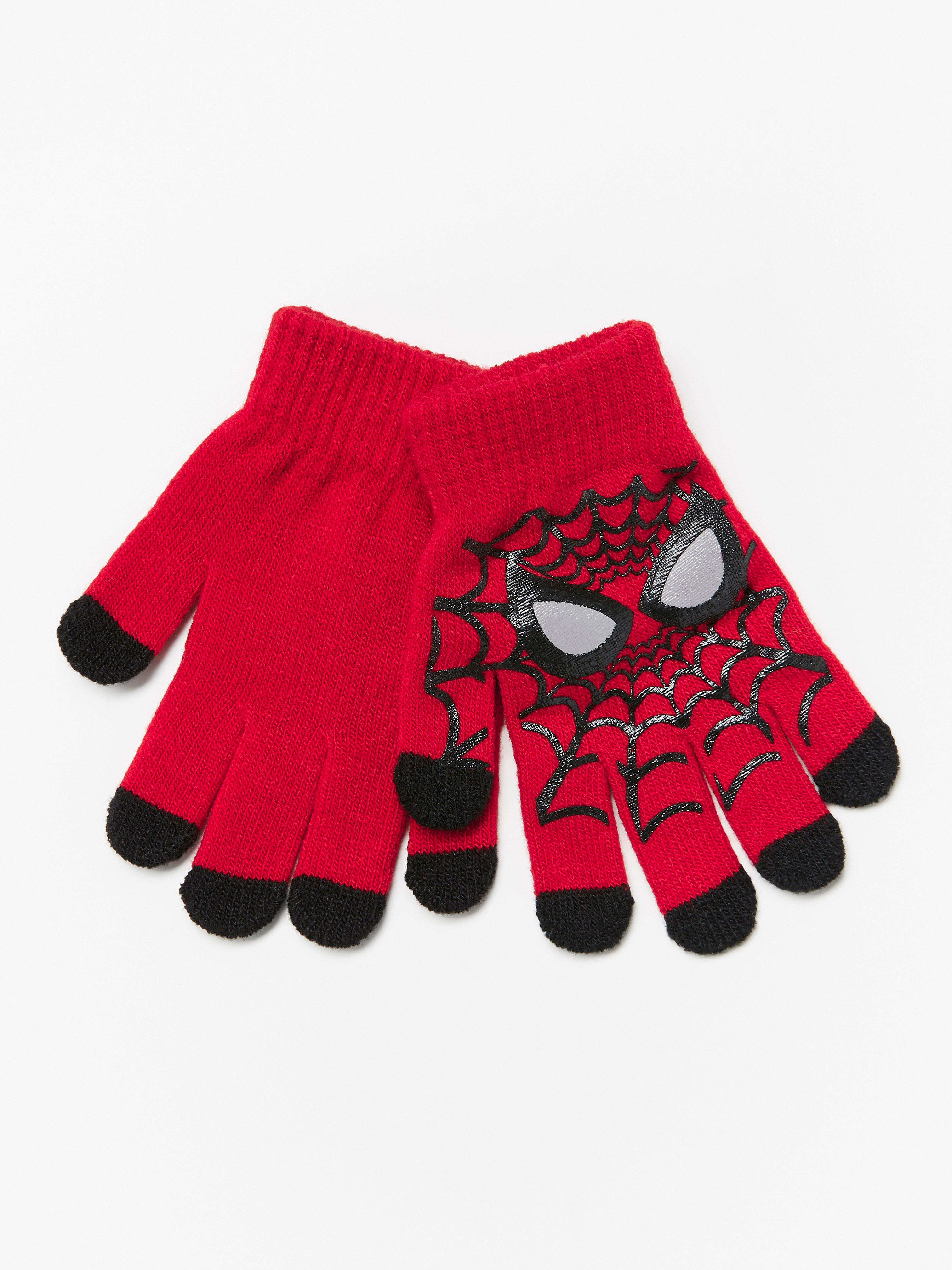 Knitted gloves with SpiderMan motif Lindex Europe