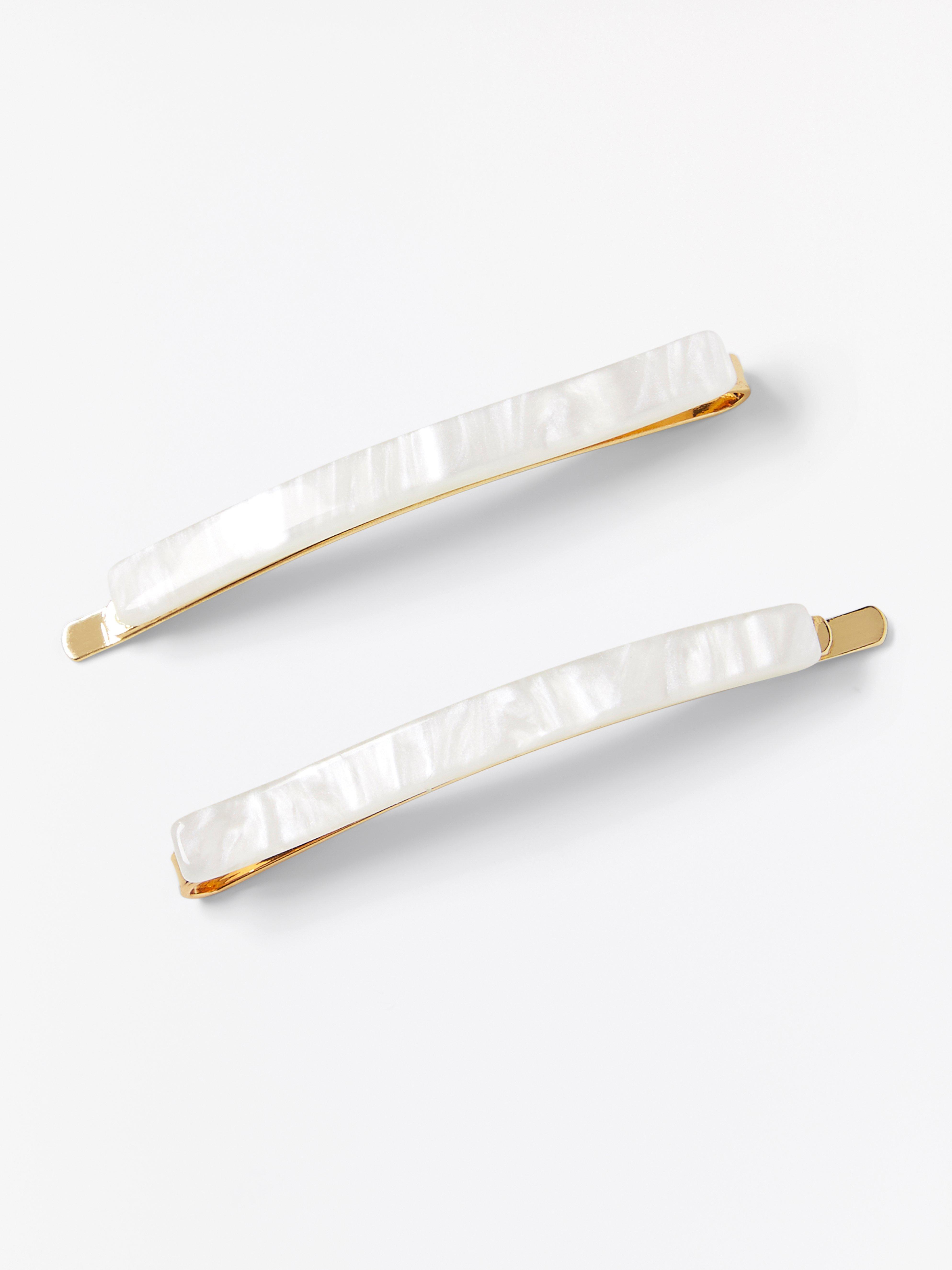 Hair Pins - Womens Wear - White