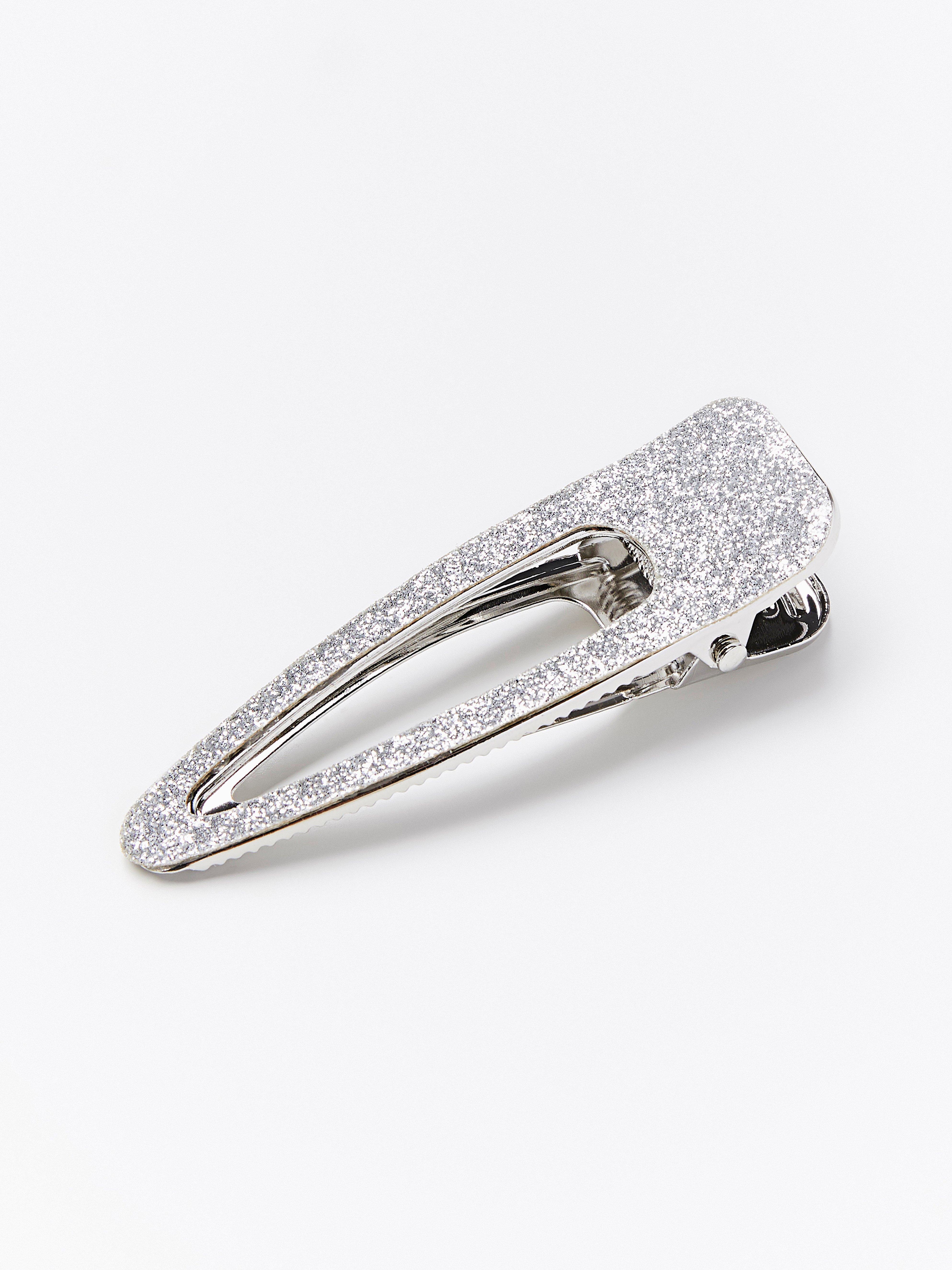 silver sparkly hair clips