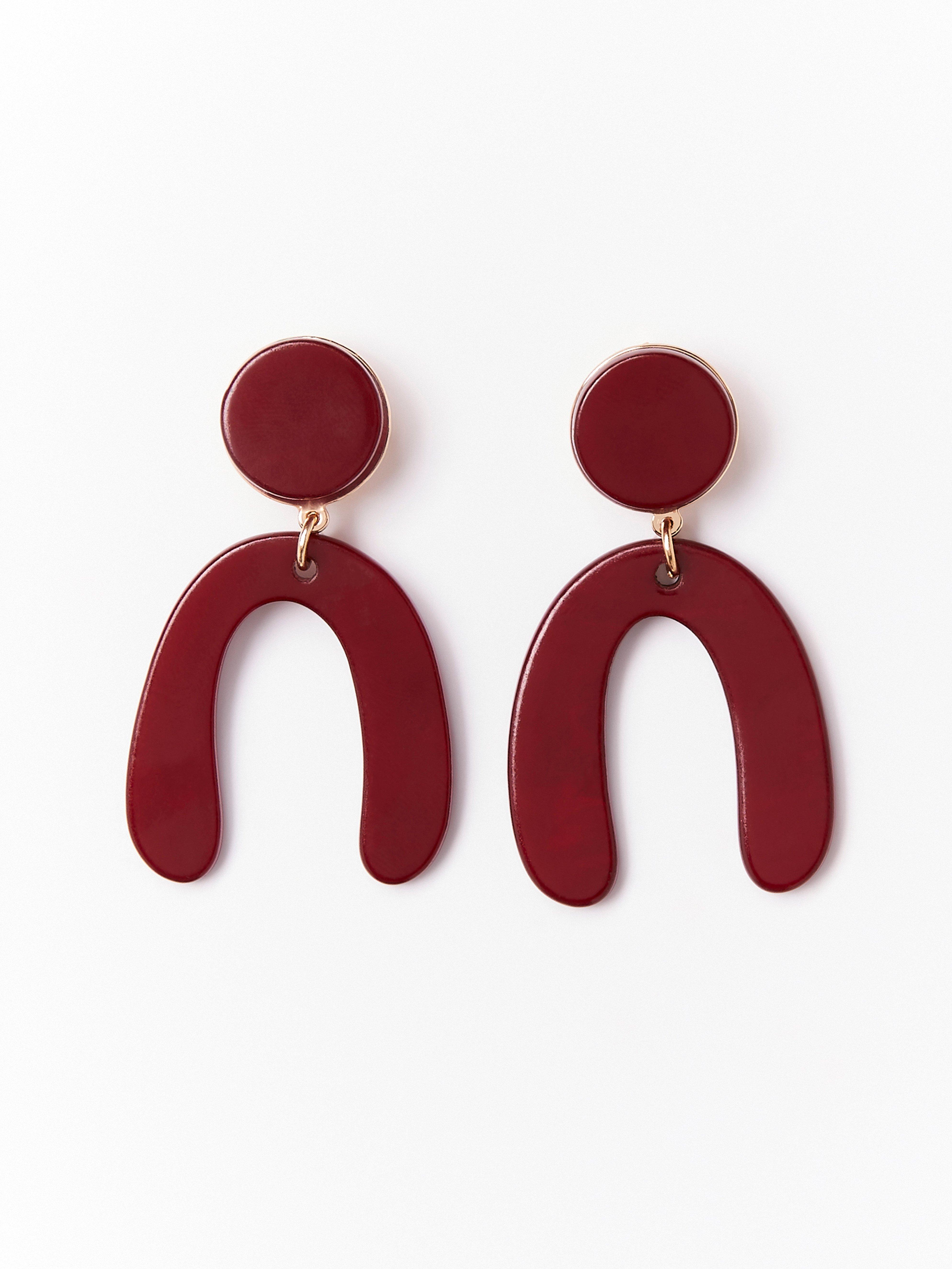 Red on sale plastic earrings