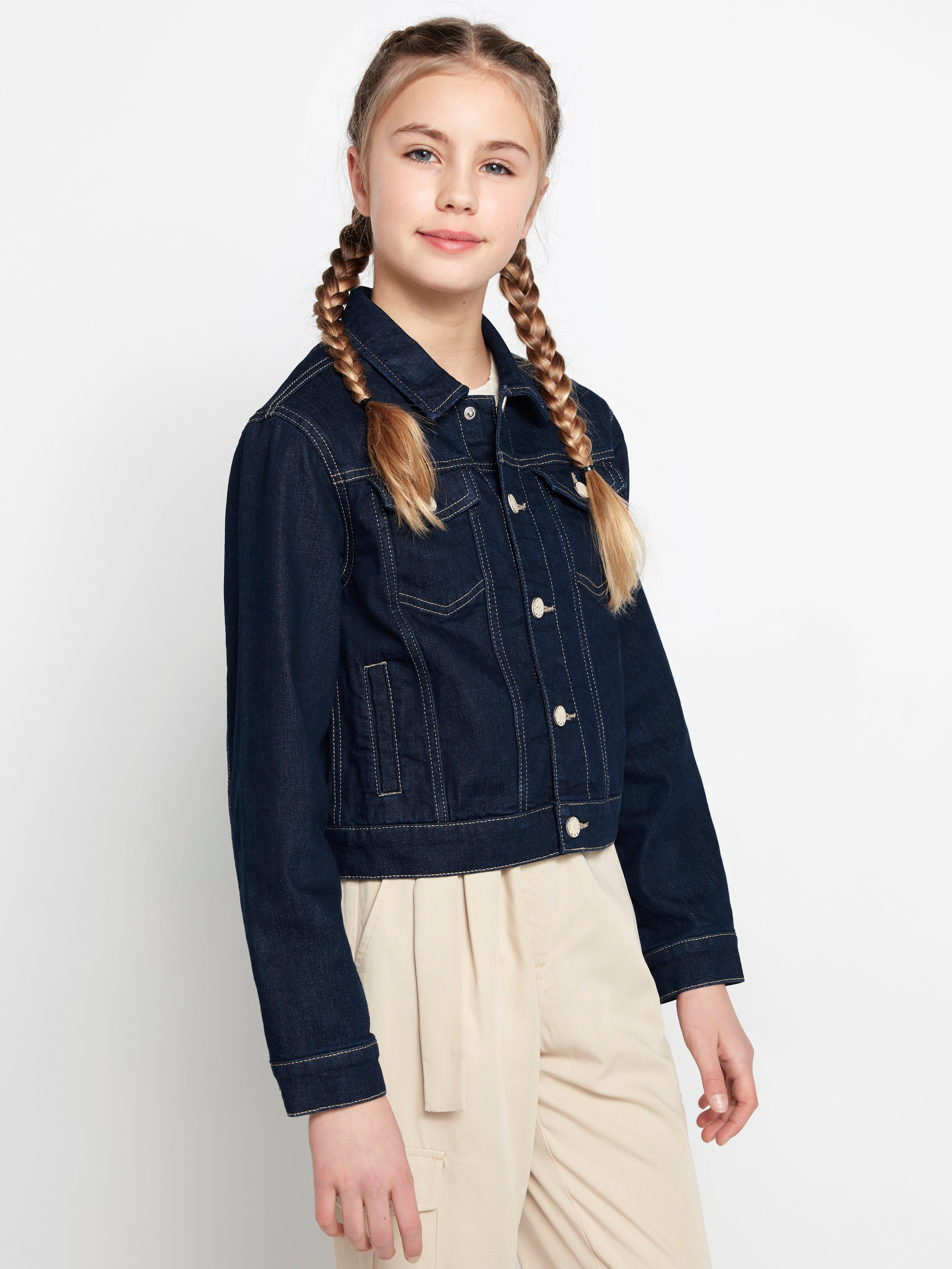 denim jacket with denim skirt