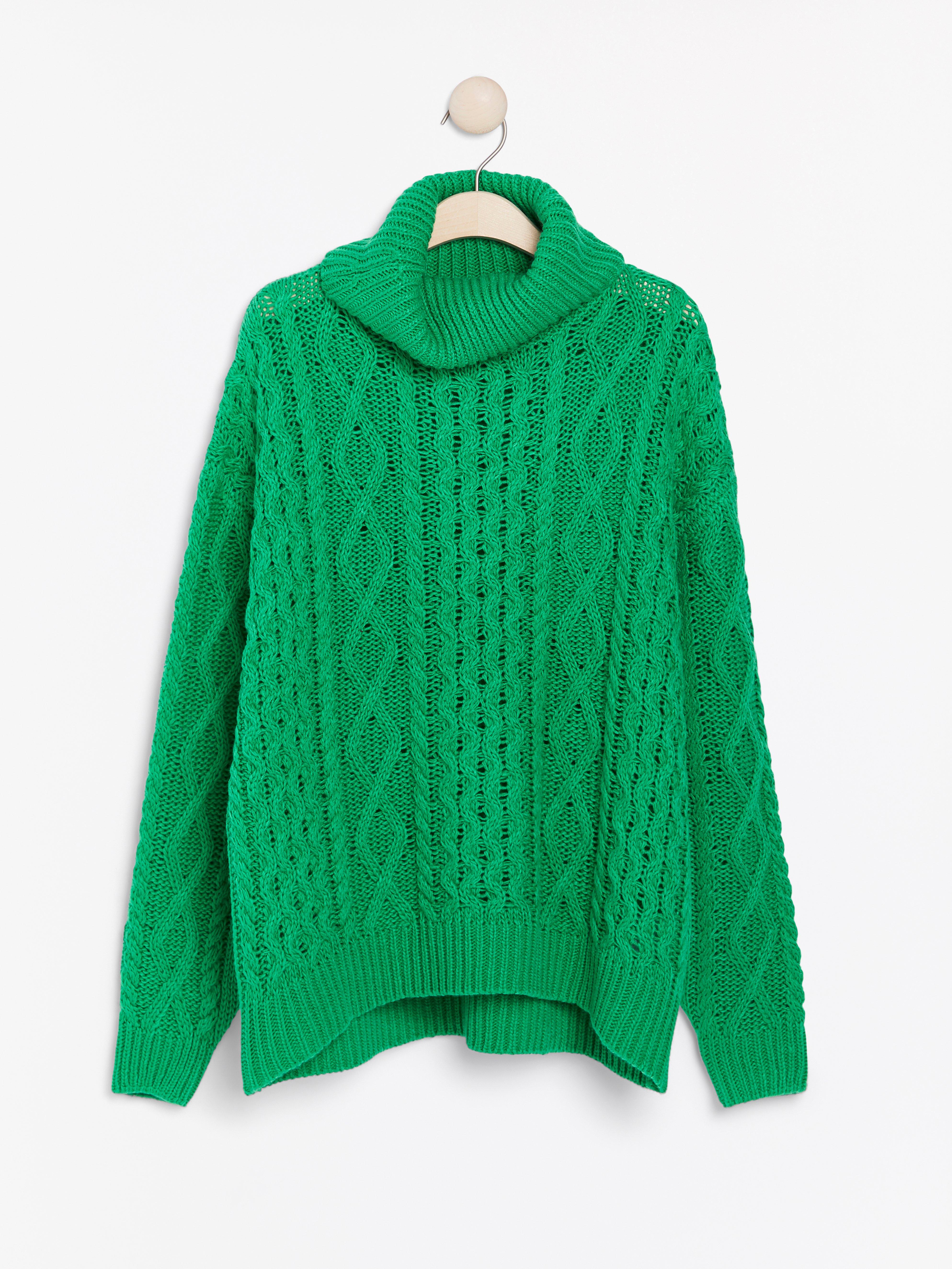Roller Neck Sweater - Womens Wear - Green