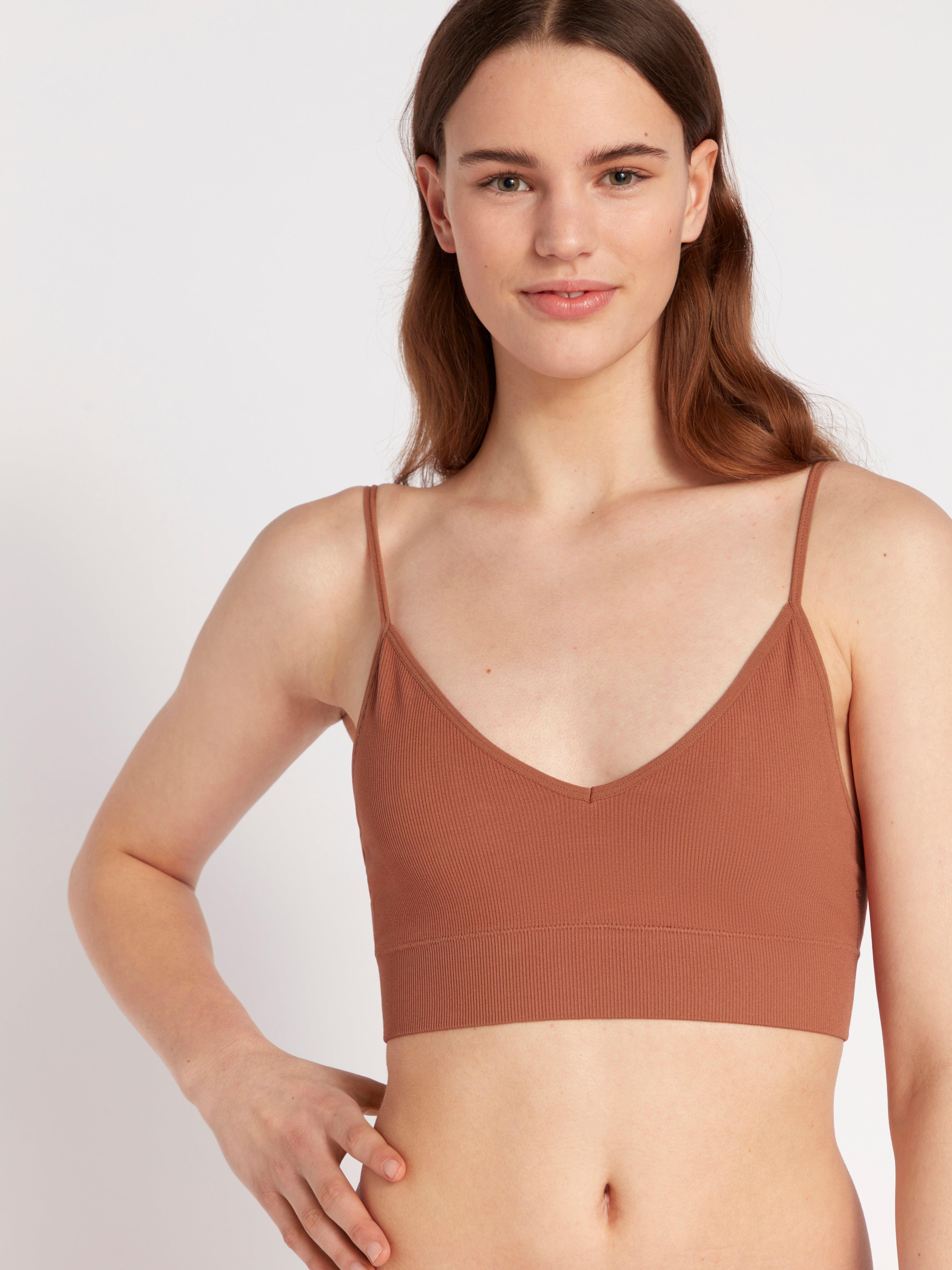 seamless v neck bralette