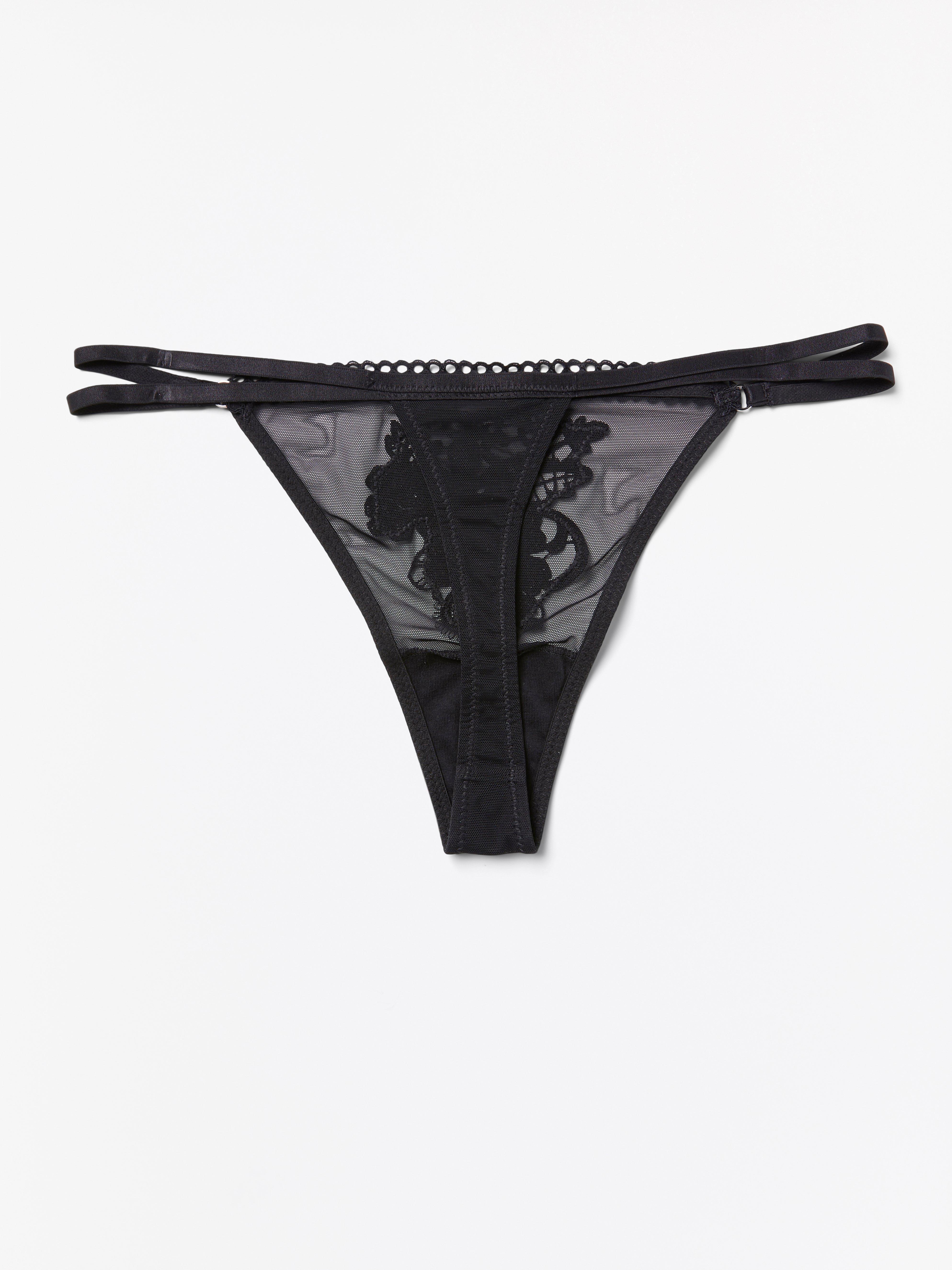 Thong Low - Lingerie - Black