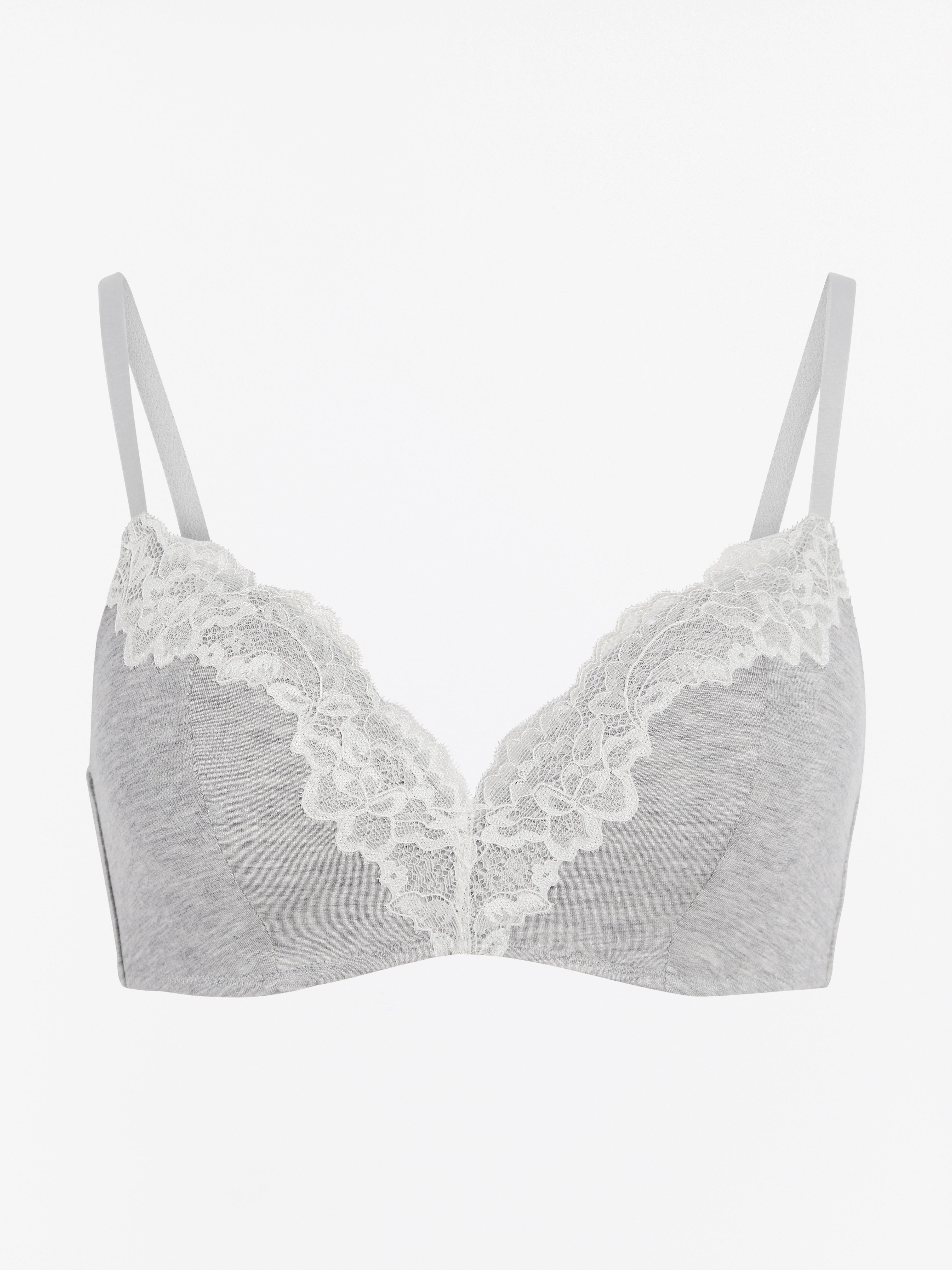 Flora Wirefree Bra - Lingerie - Grey