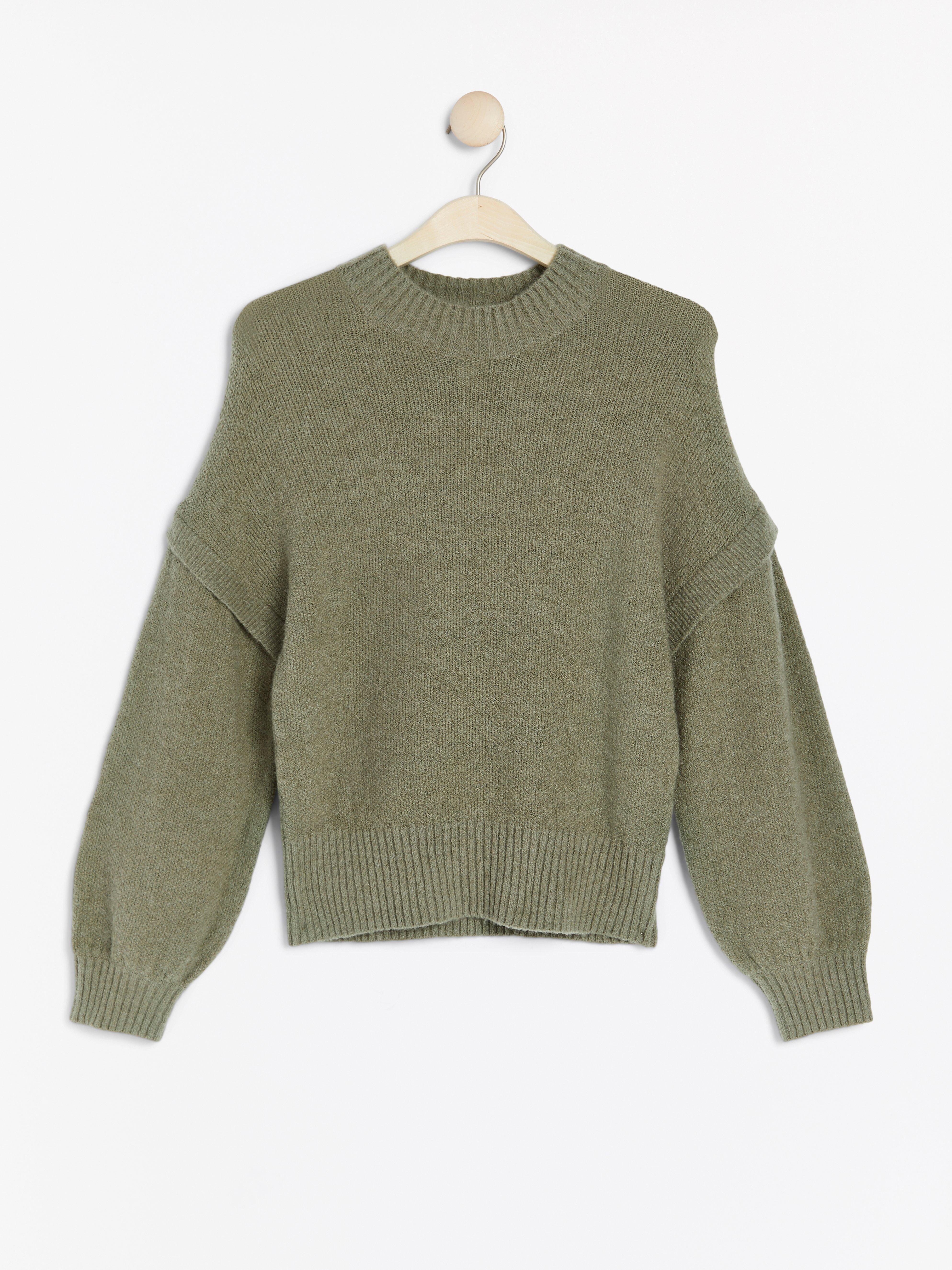 khaki green knitted jumper
