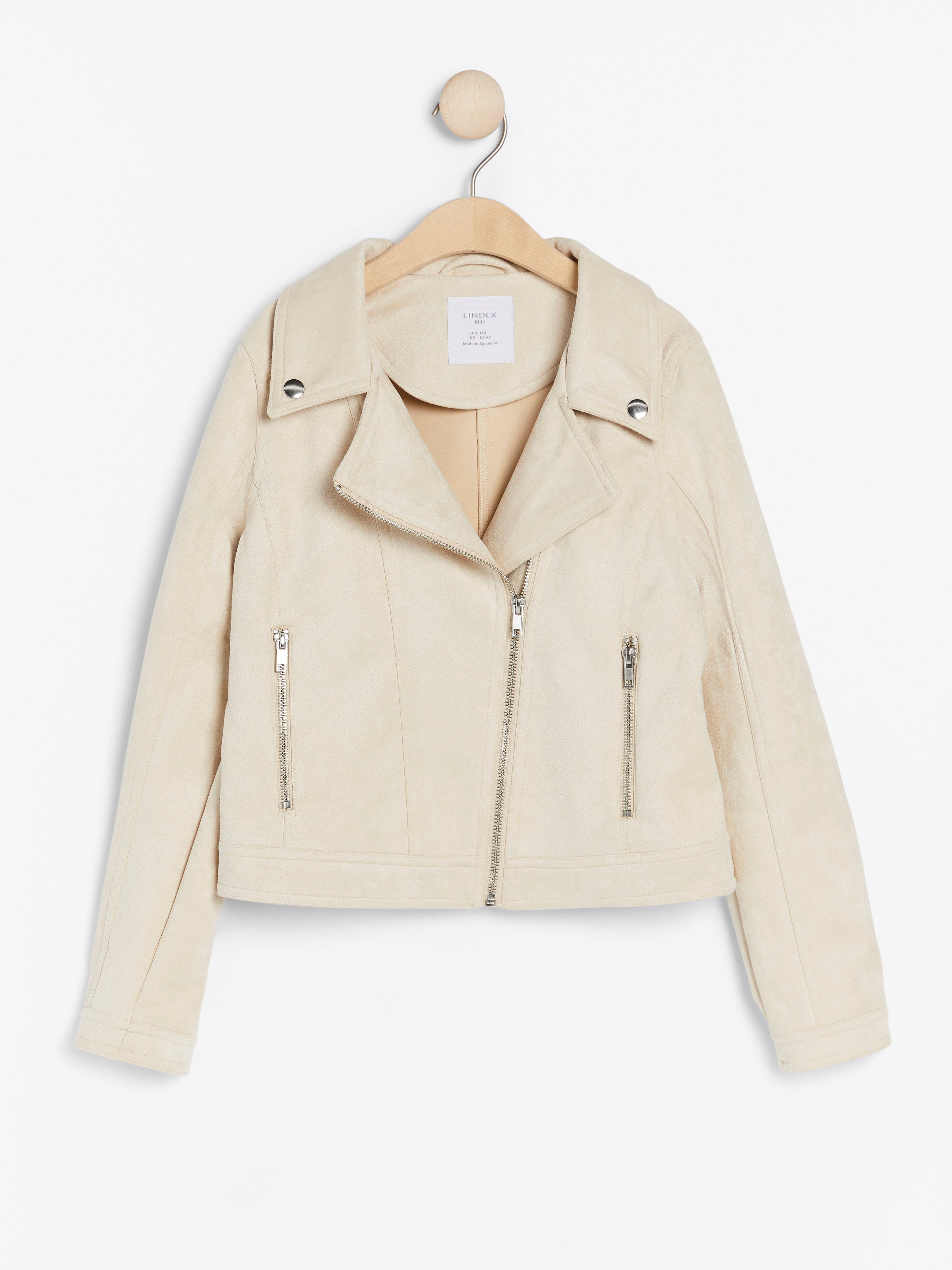 Bikerjacka - Barn - Beige