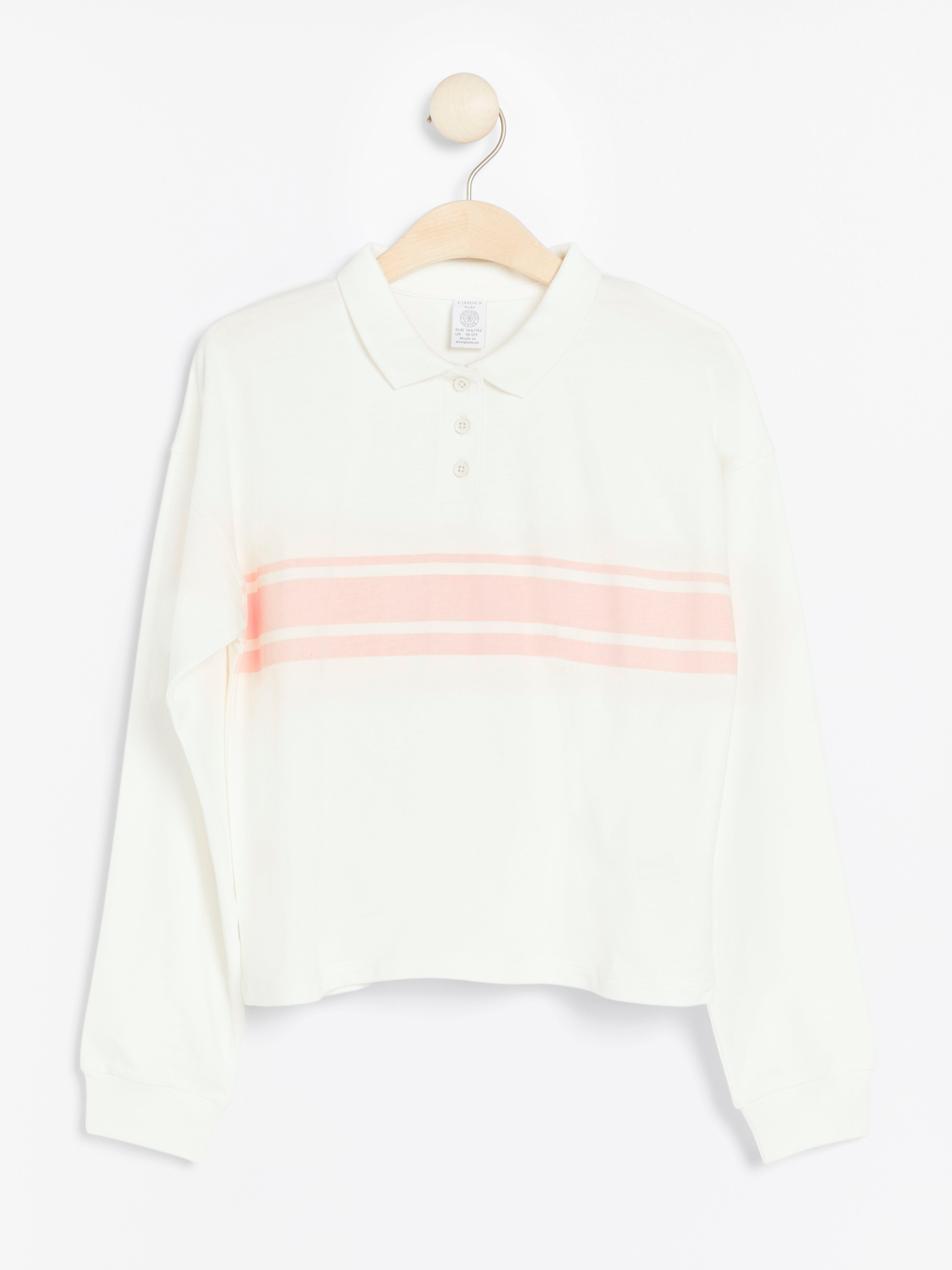 white long sleeve polo