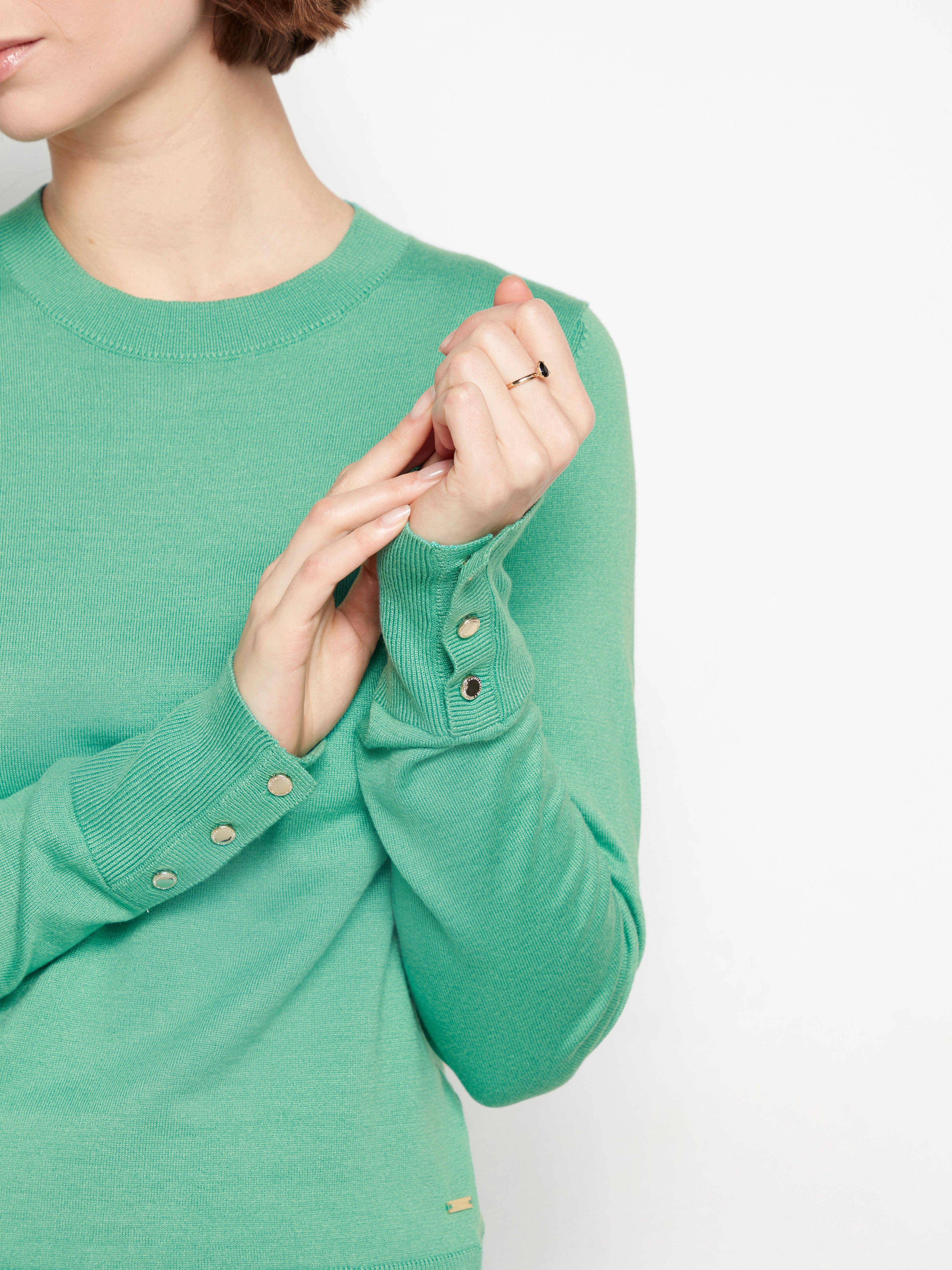 Green fine hotsell knit jumper