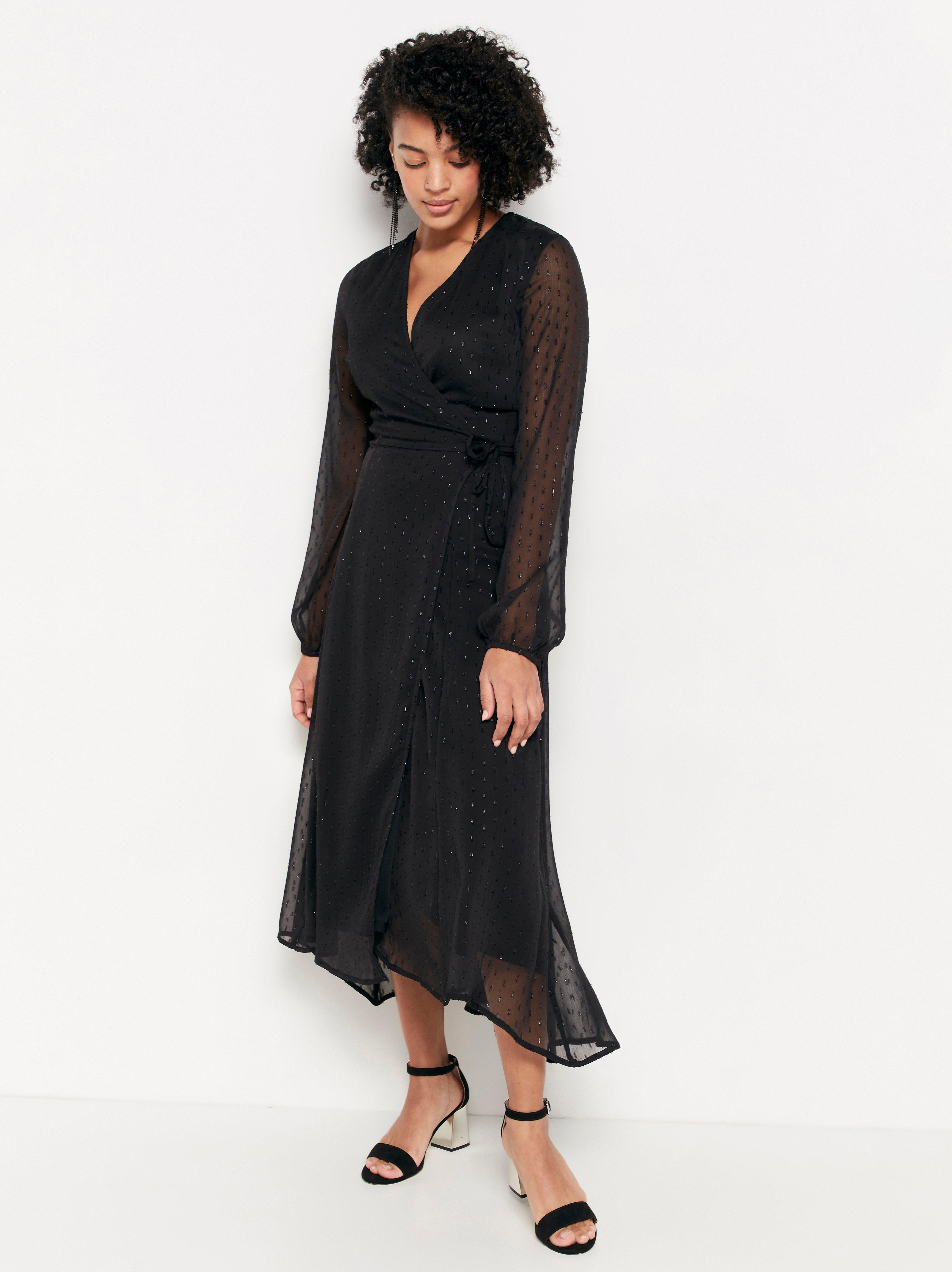 long sleeve wrap dress uk