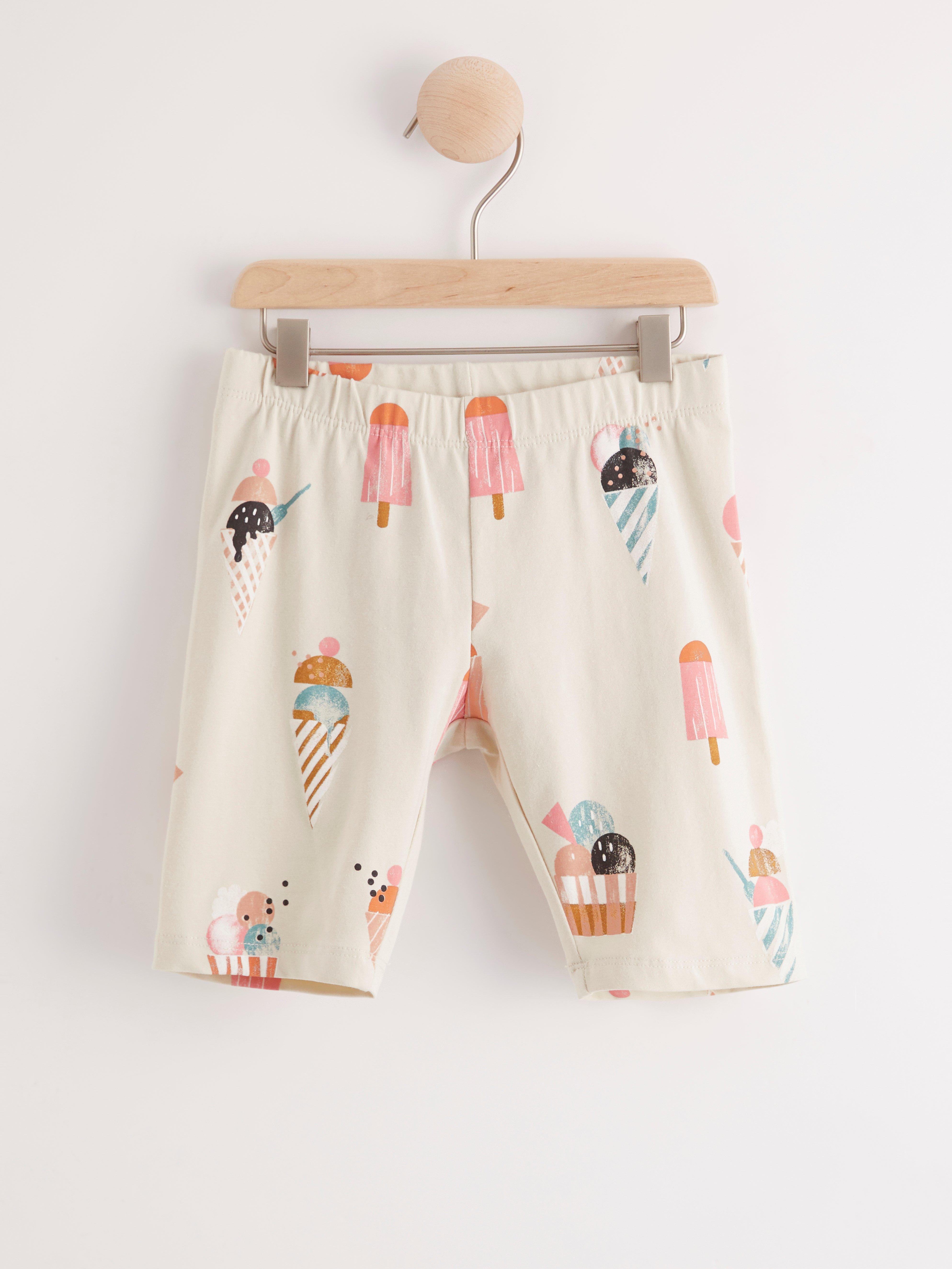 patterned biker shorts