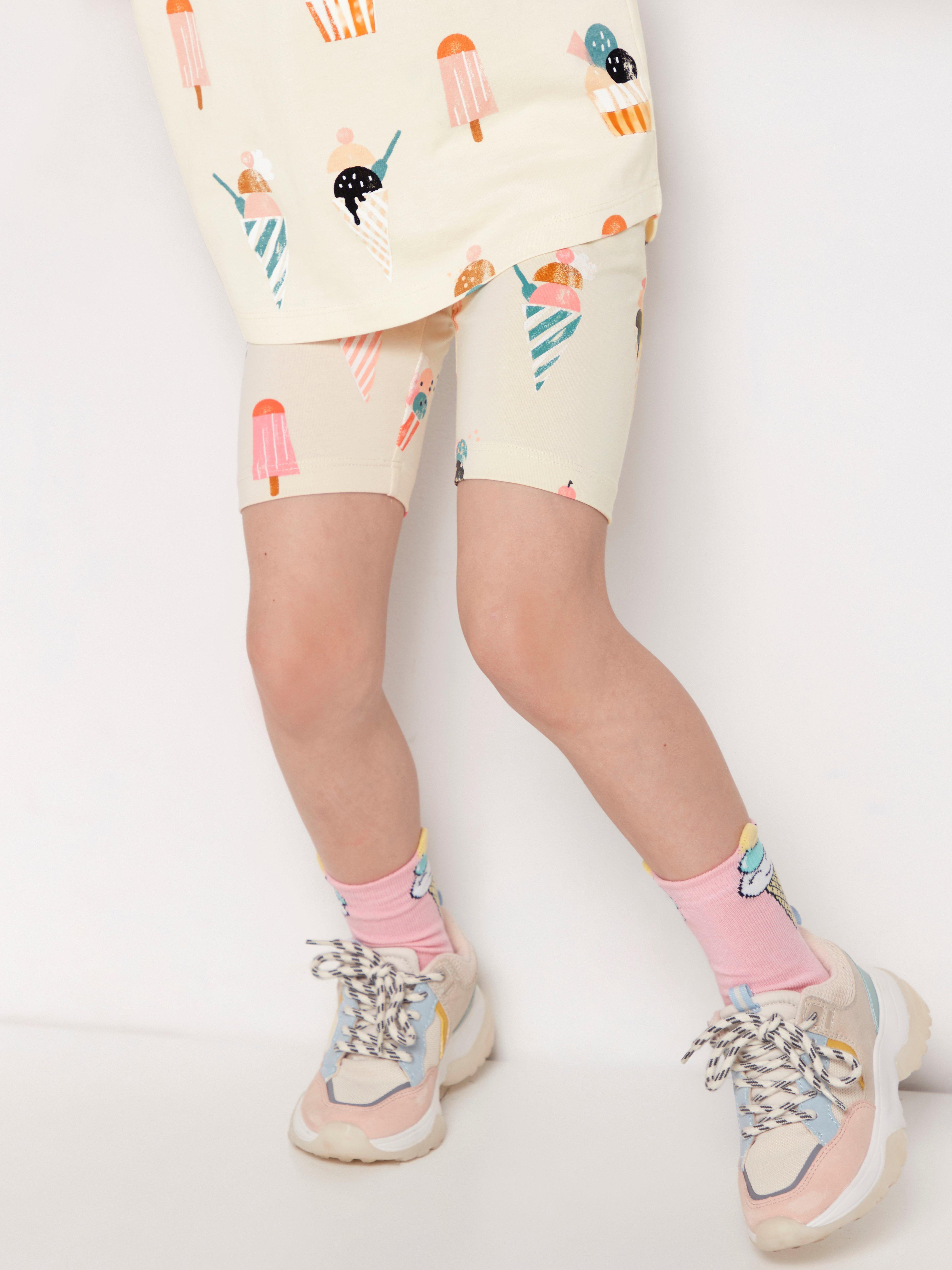 patterned biker shorts