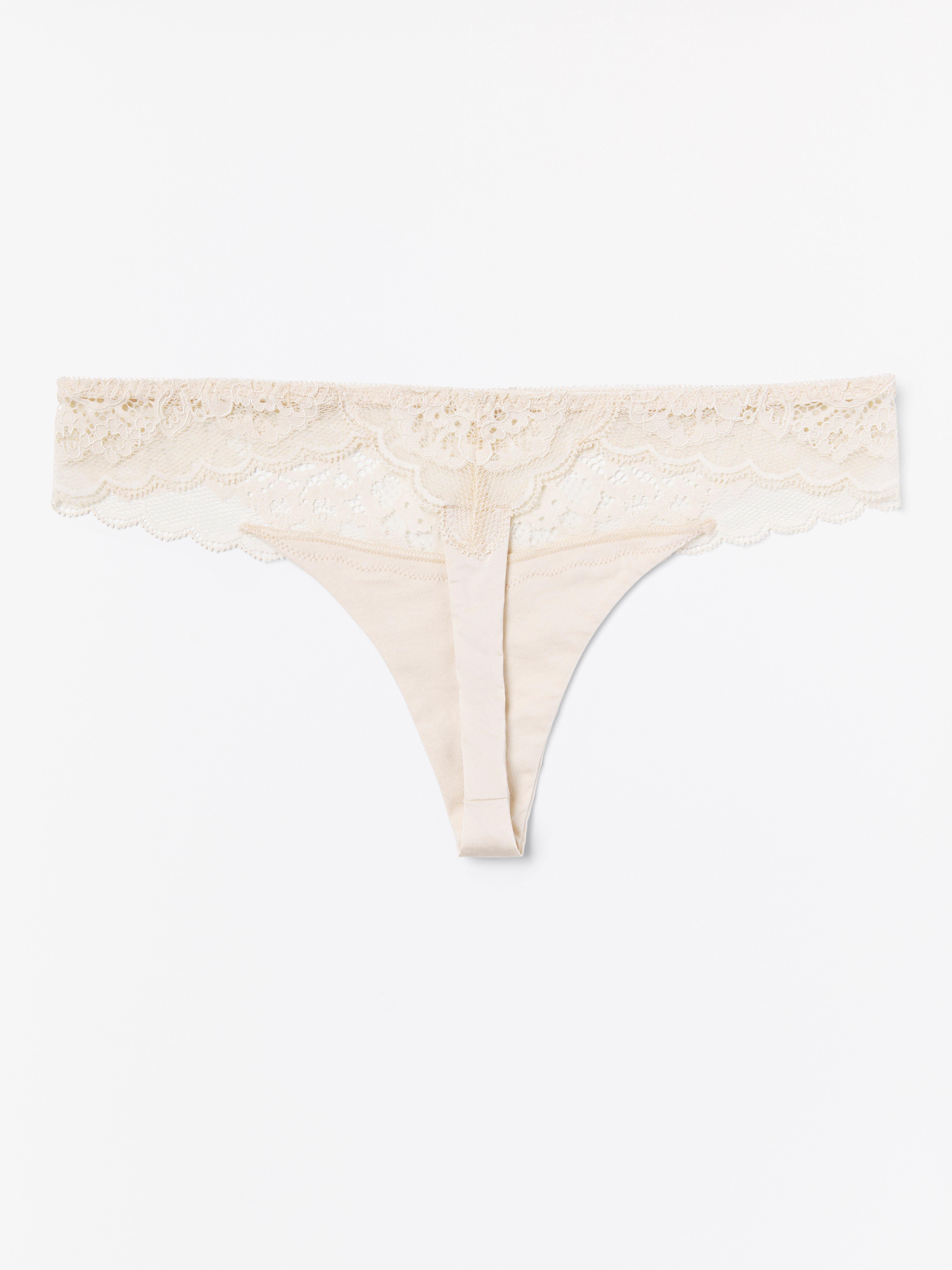 Thong Low - Lingerie - Beige