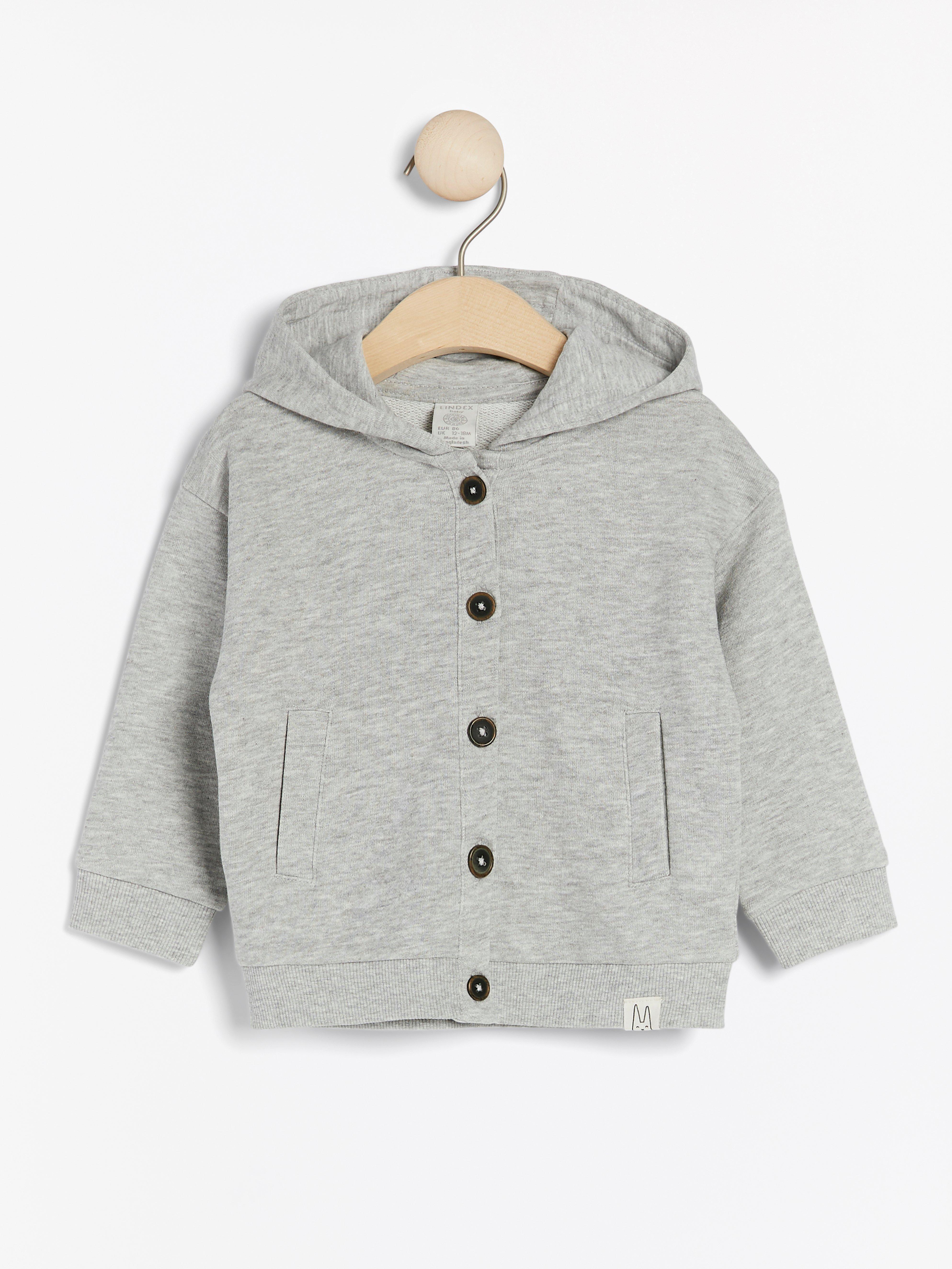 Hooded Jacket - Kids Wear - Grey