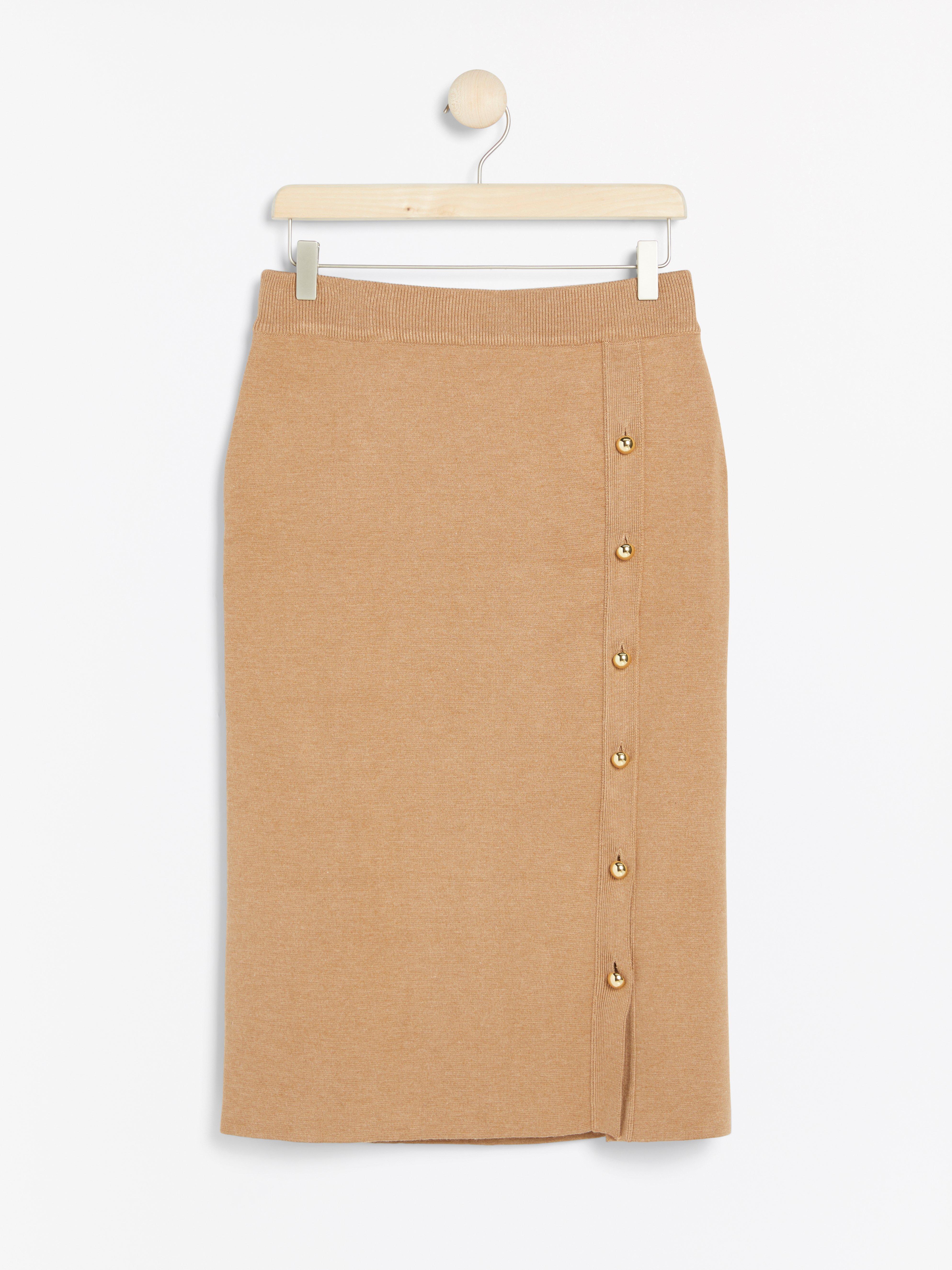 brown knit skirt