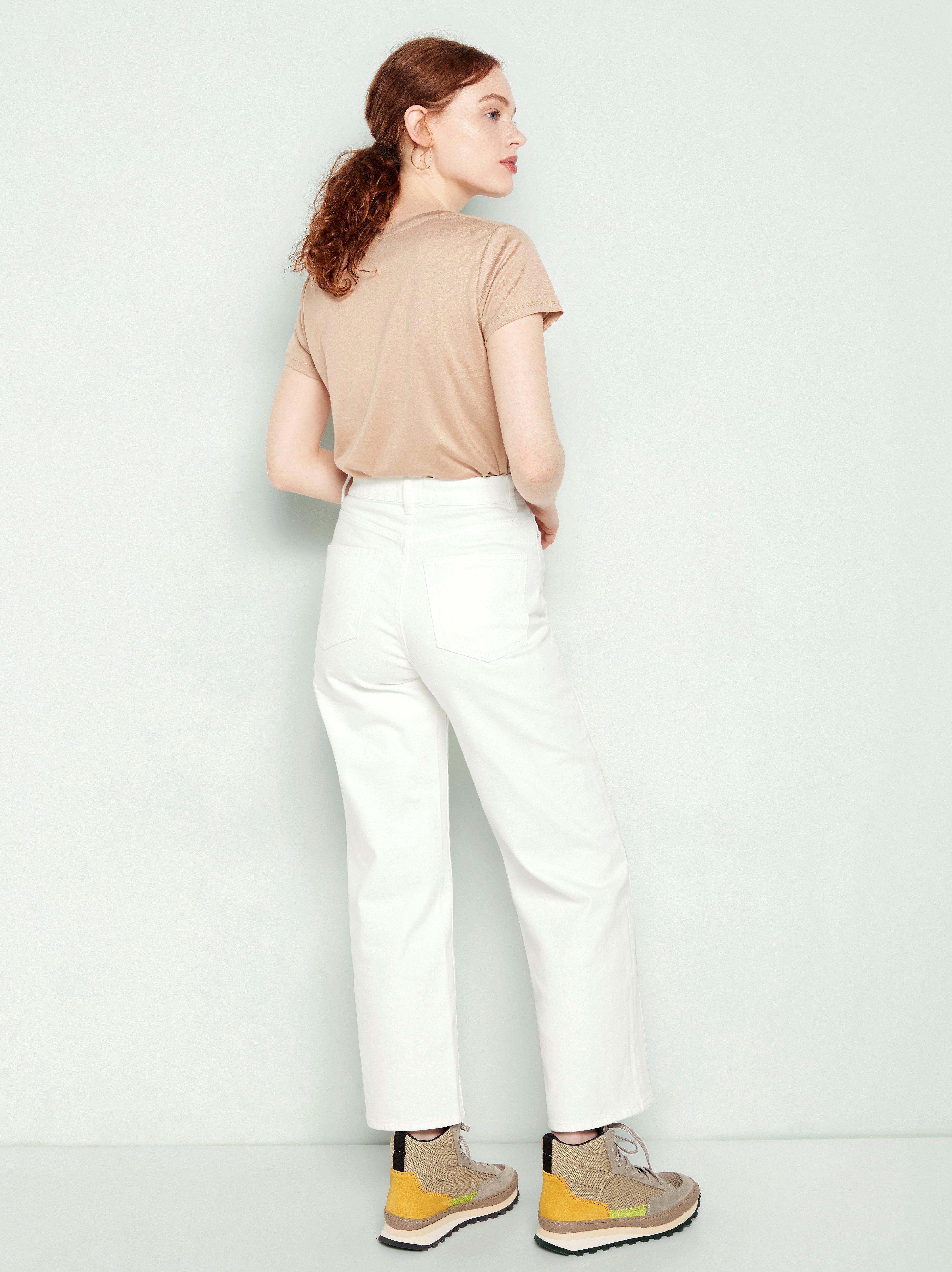 cropped high waisted jeans