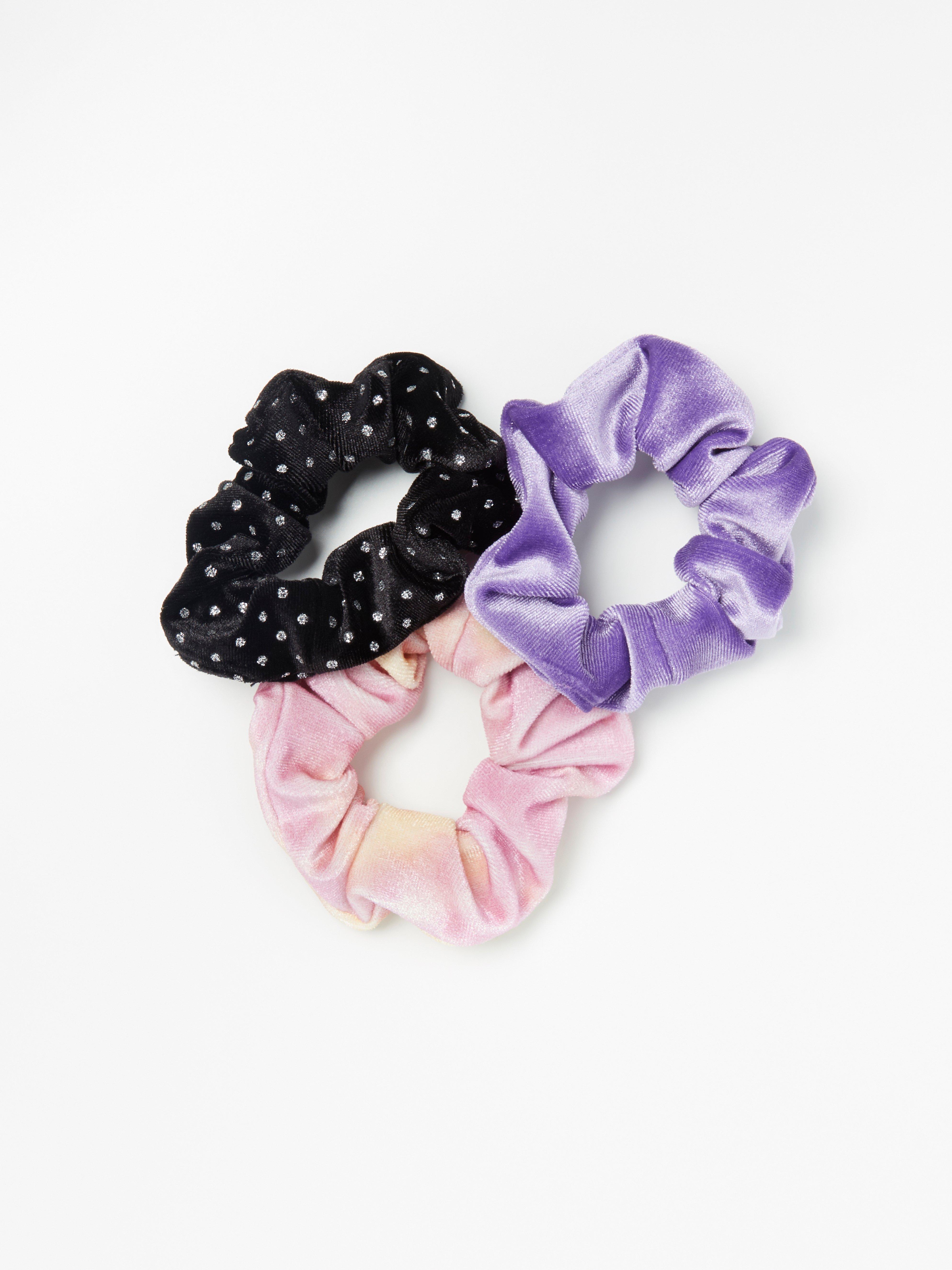 3-pack velvet scrunchies