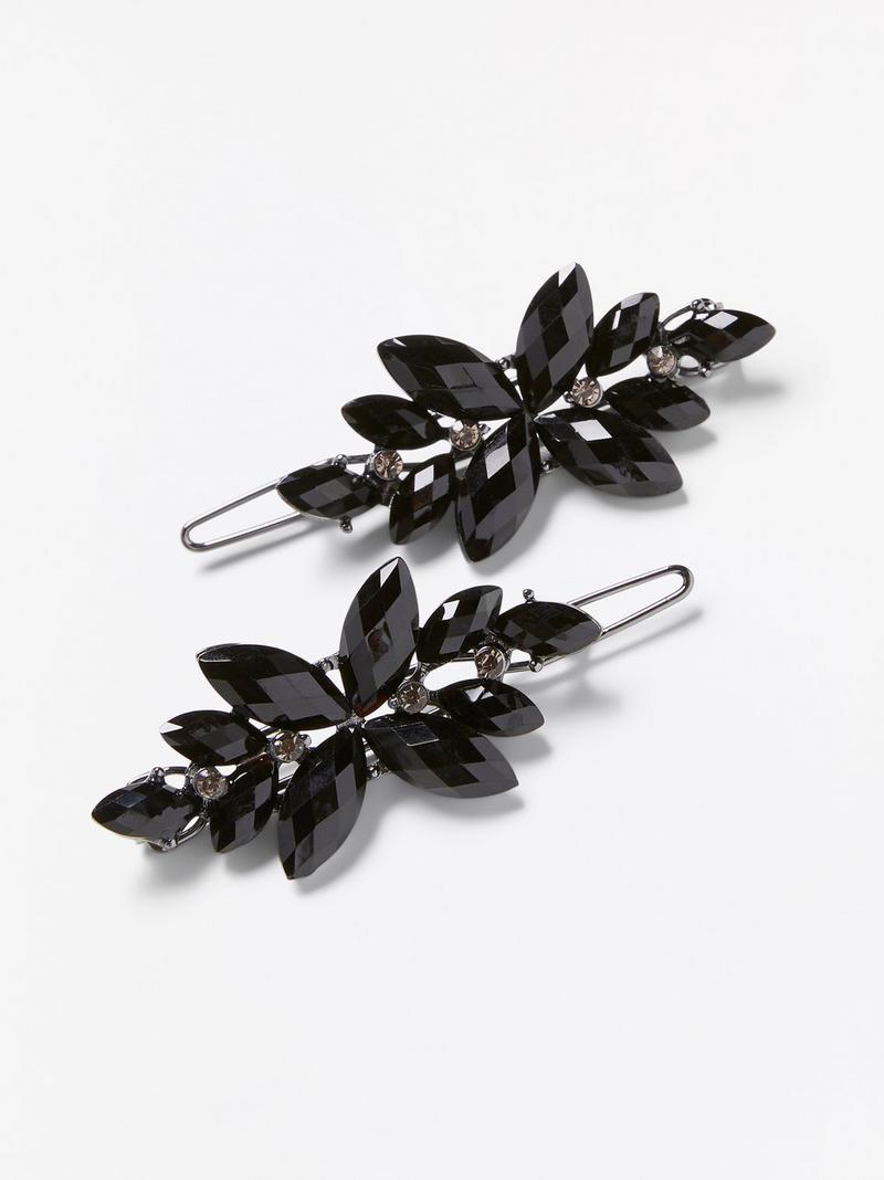 2-pack sparkly stone hair clips | Lindex Europe