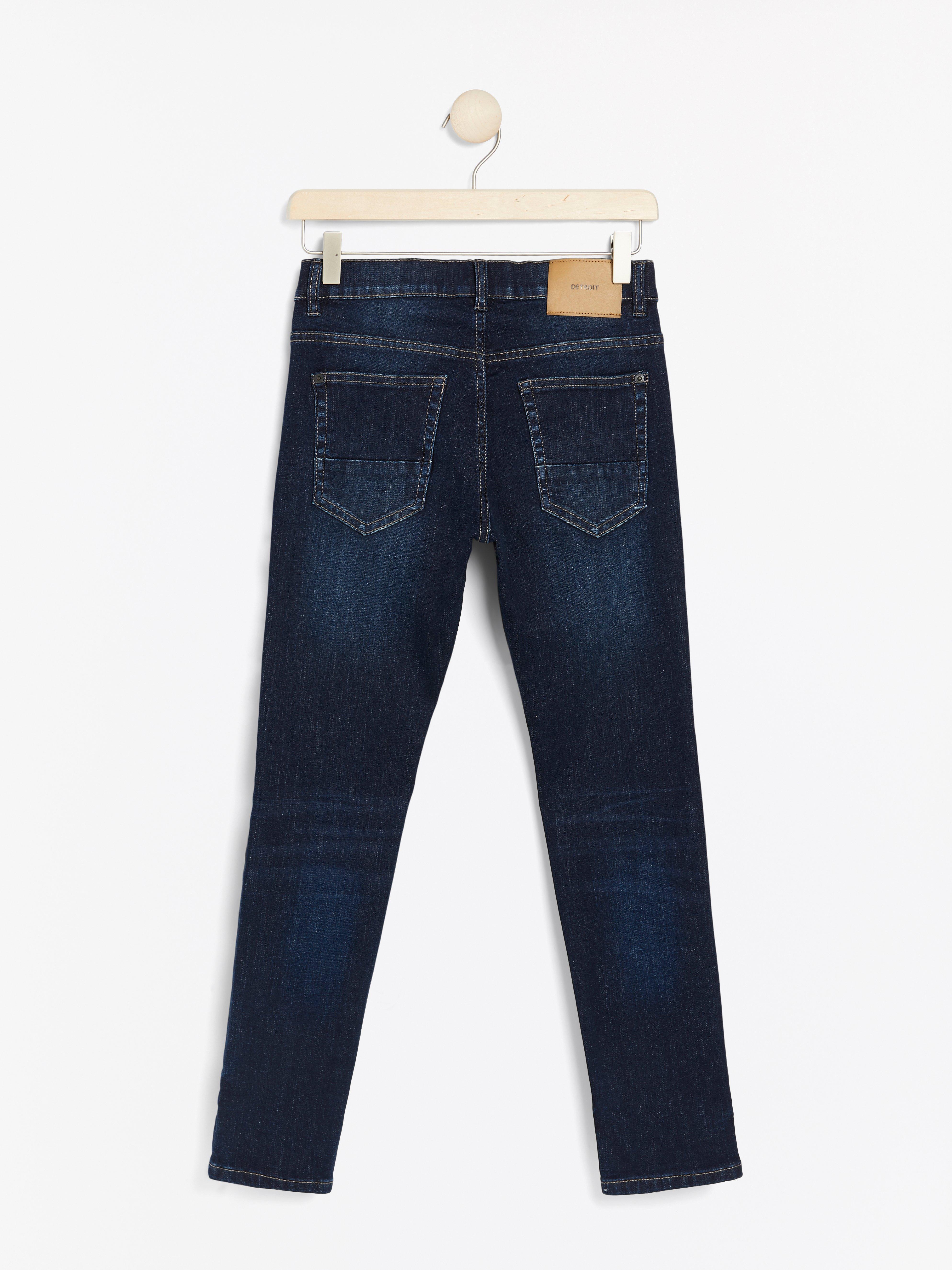 Narrow Fit Dark Blue Jeans Lindex Europe