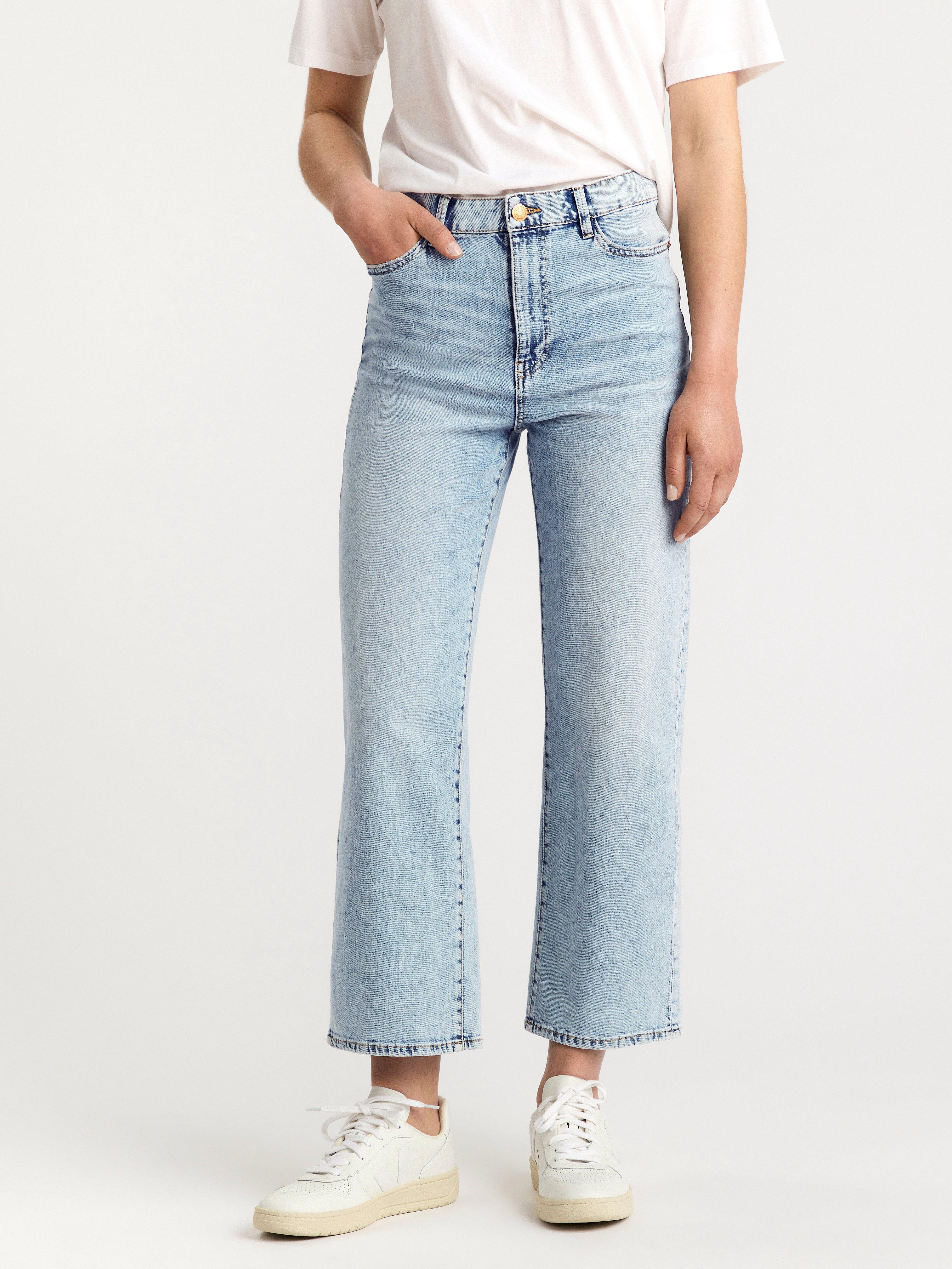 cropped high waisted jeans