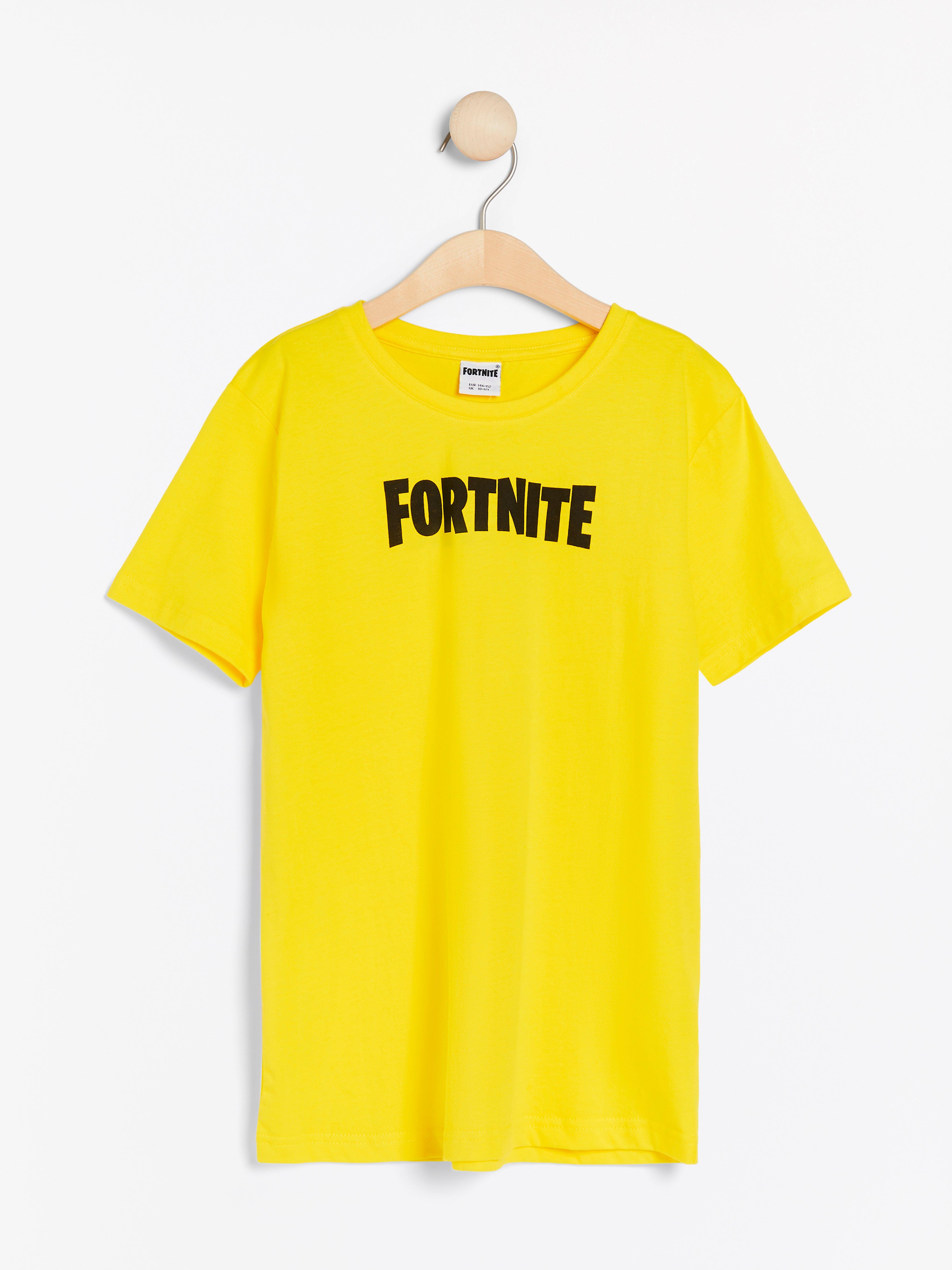 Yellow T Shirt With Fortnite Print Lindex Europe