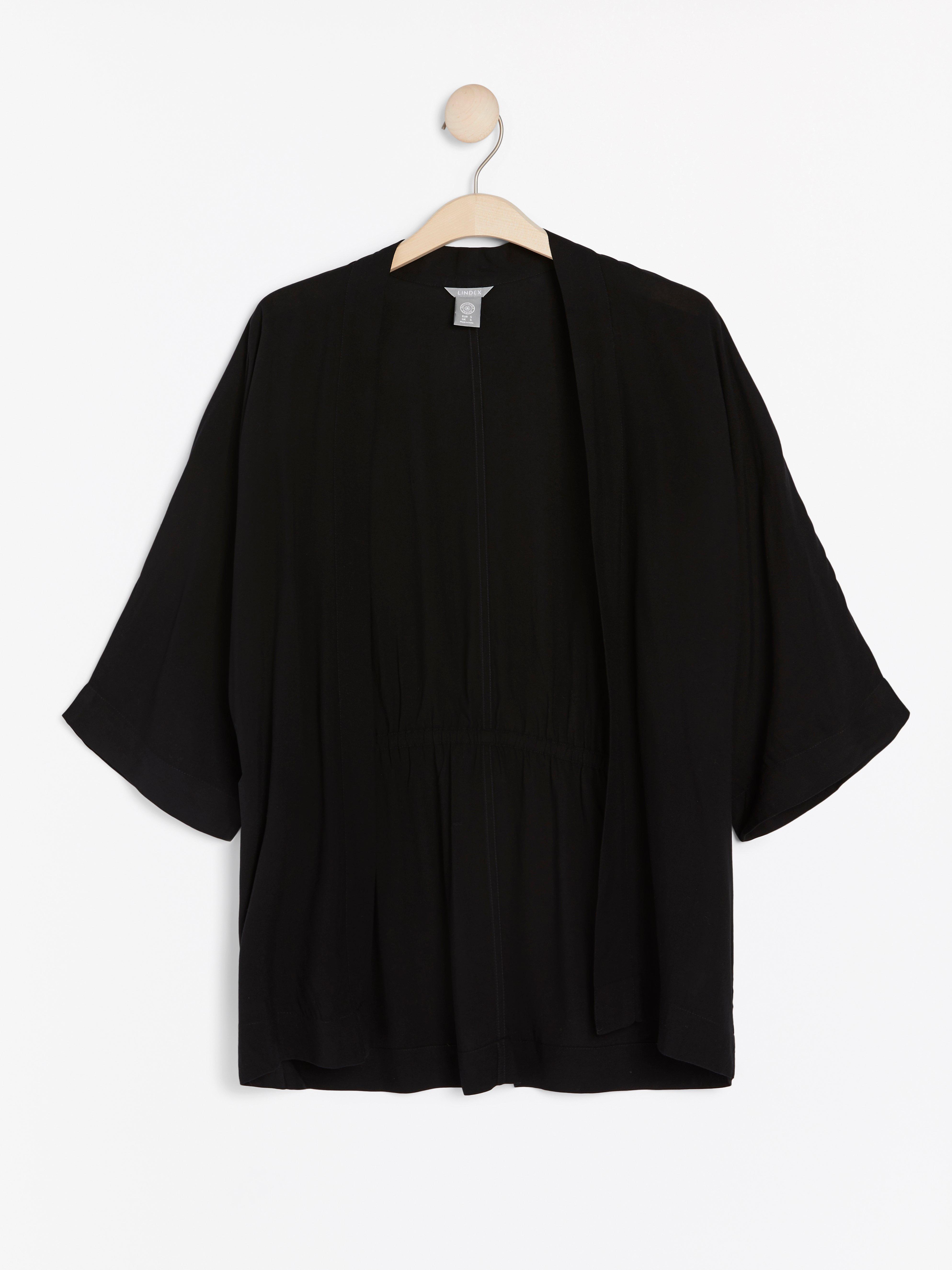 short black kimono jacket