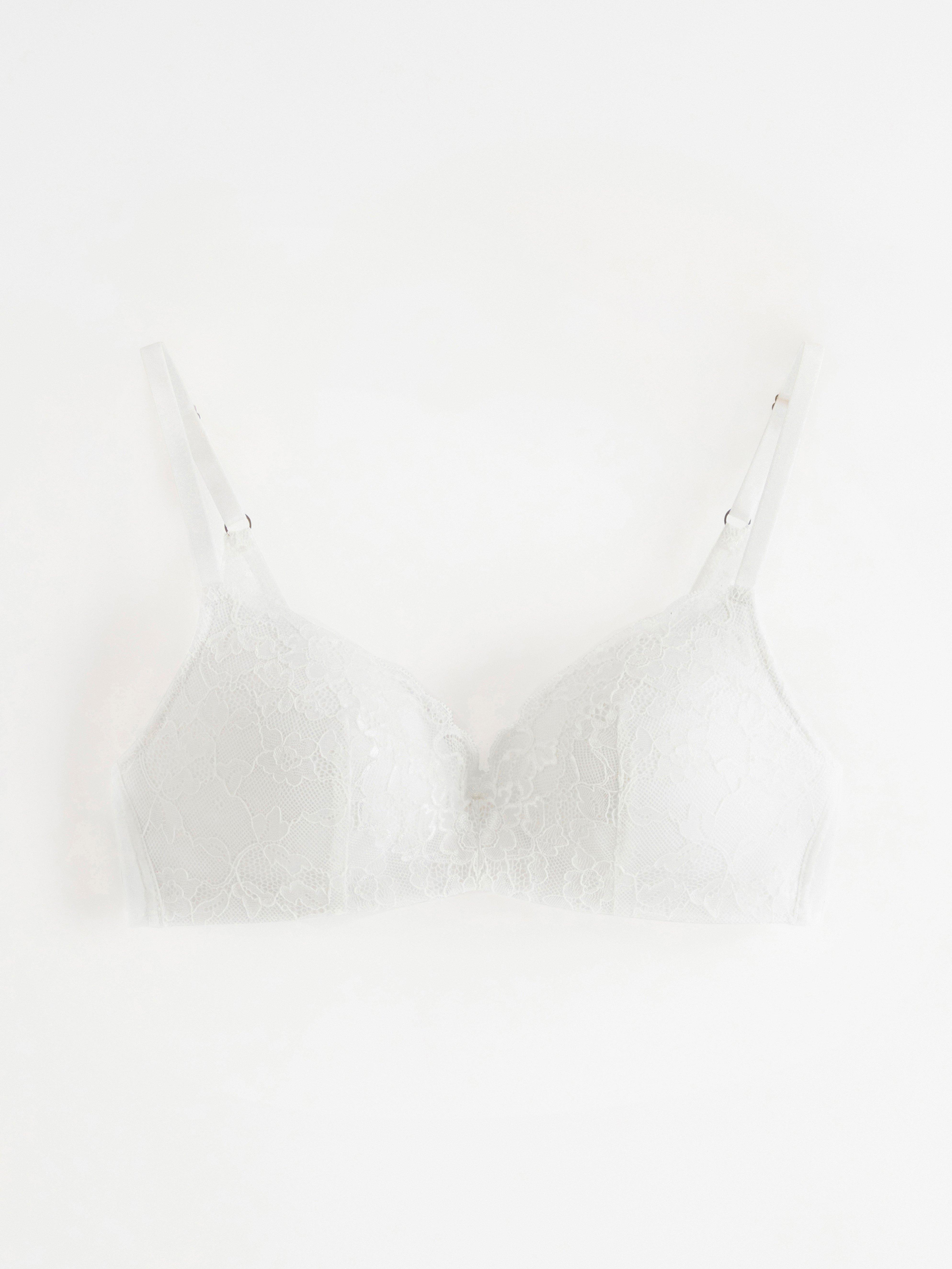 Flora Wirefree Bra - Lingerie - White