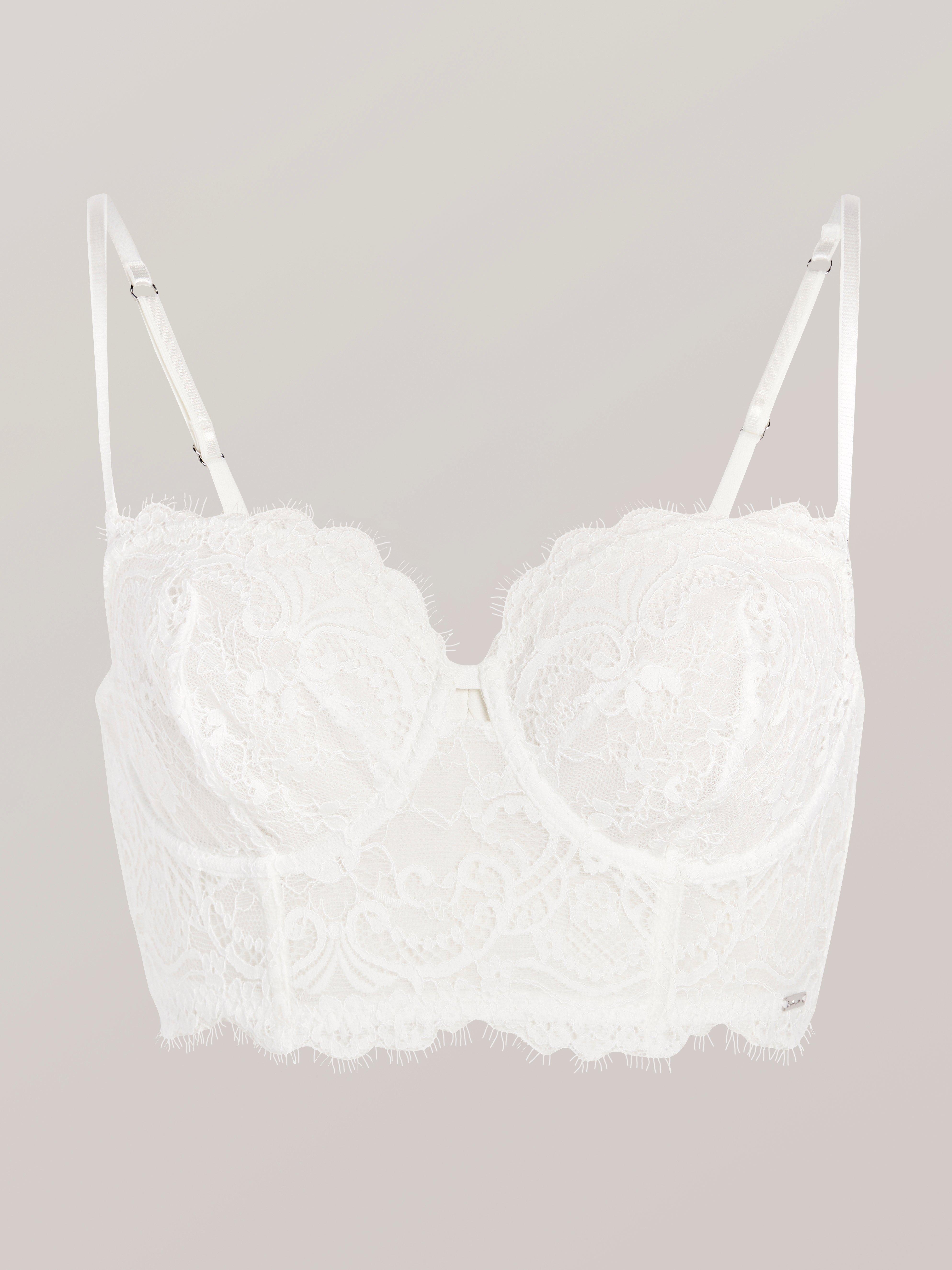 white lace bustier top