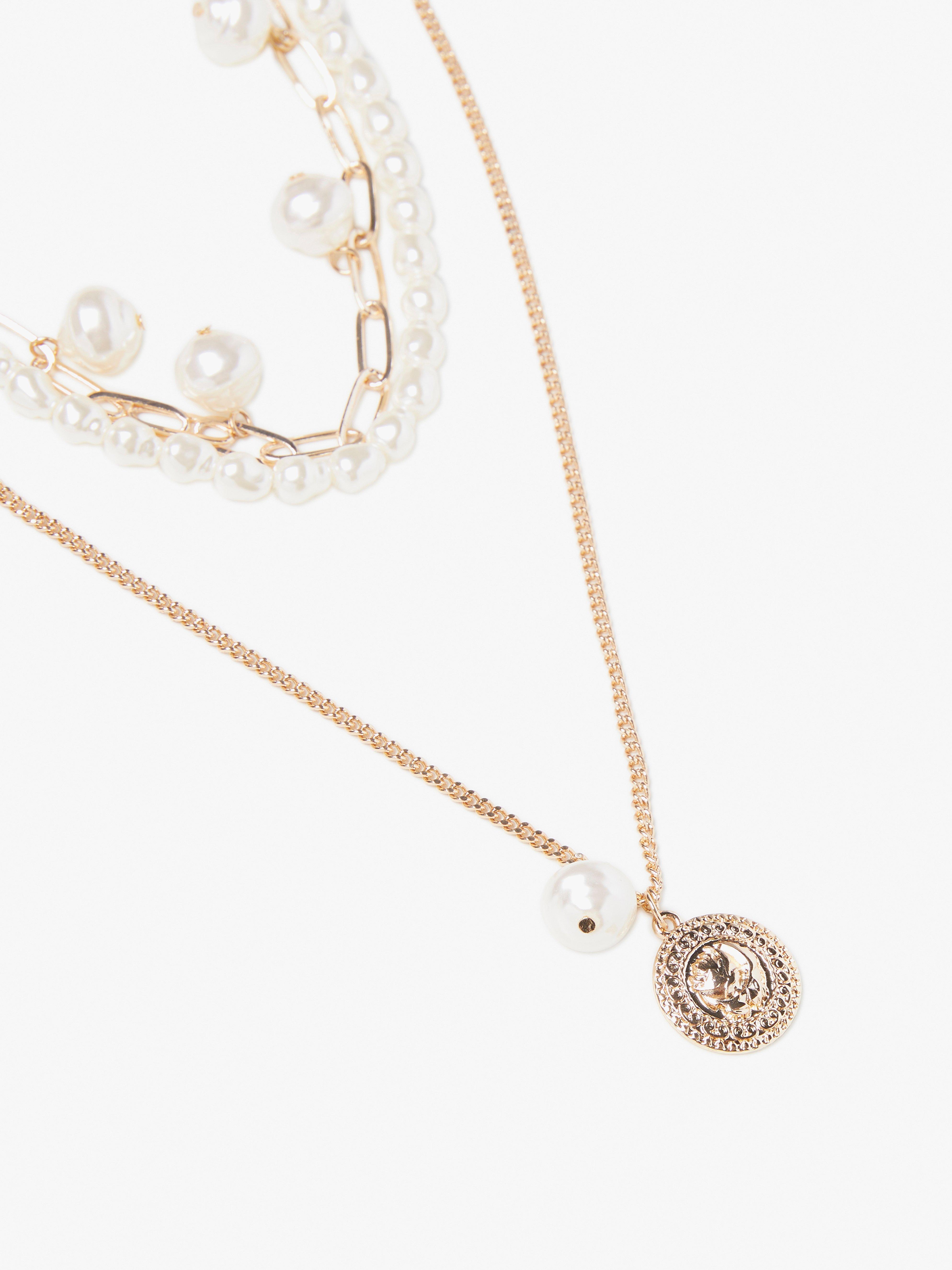 Halsband - Dam - Vit