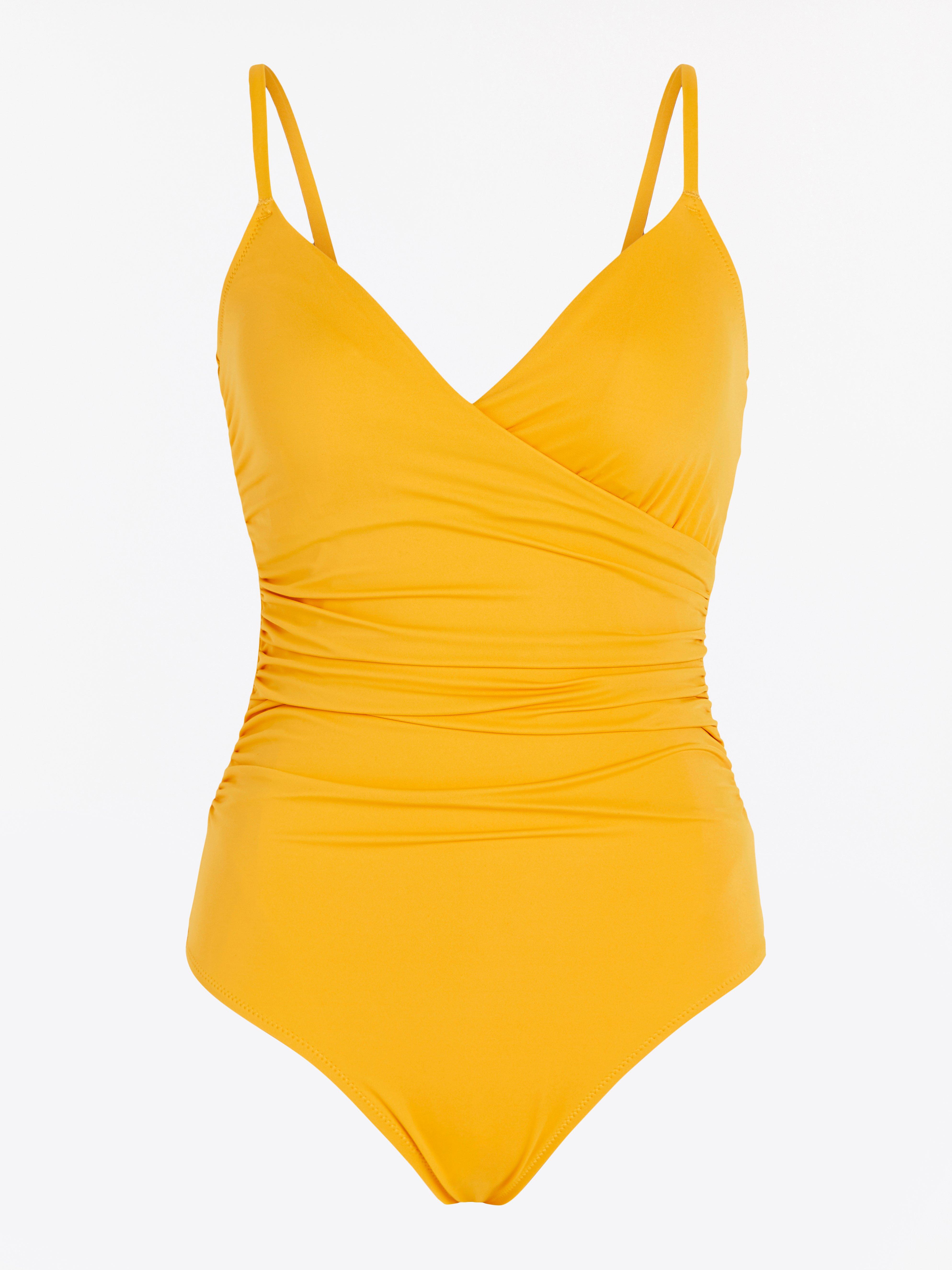 yellow swimsuit