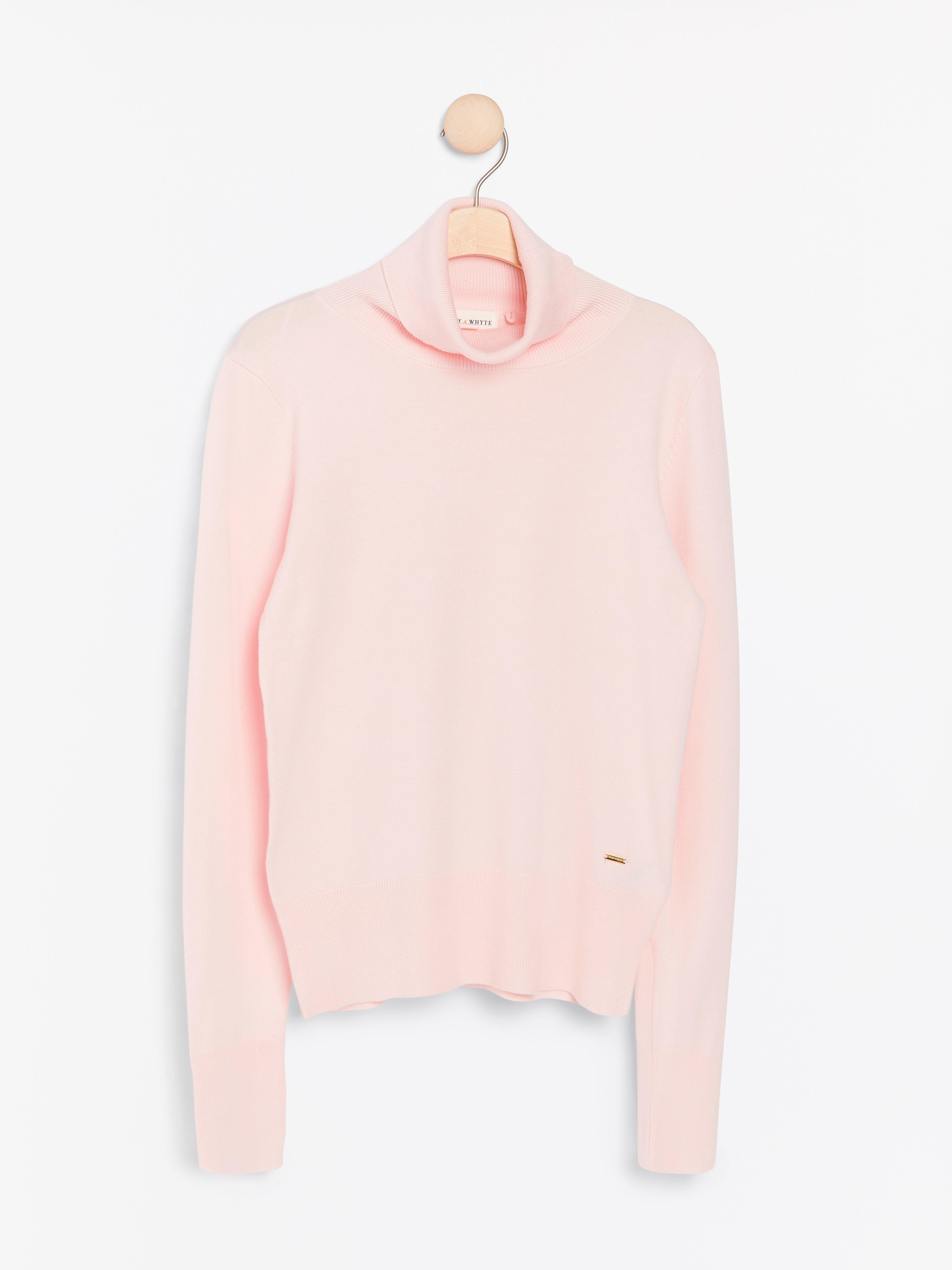 Turtle Neck Sweater - Womens Wear - Pink