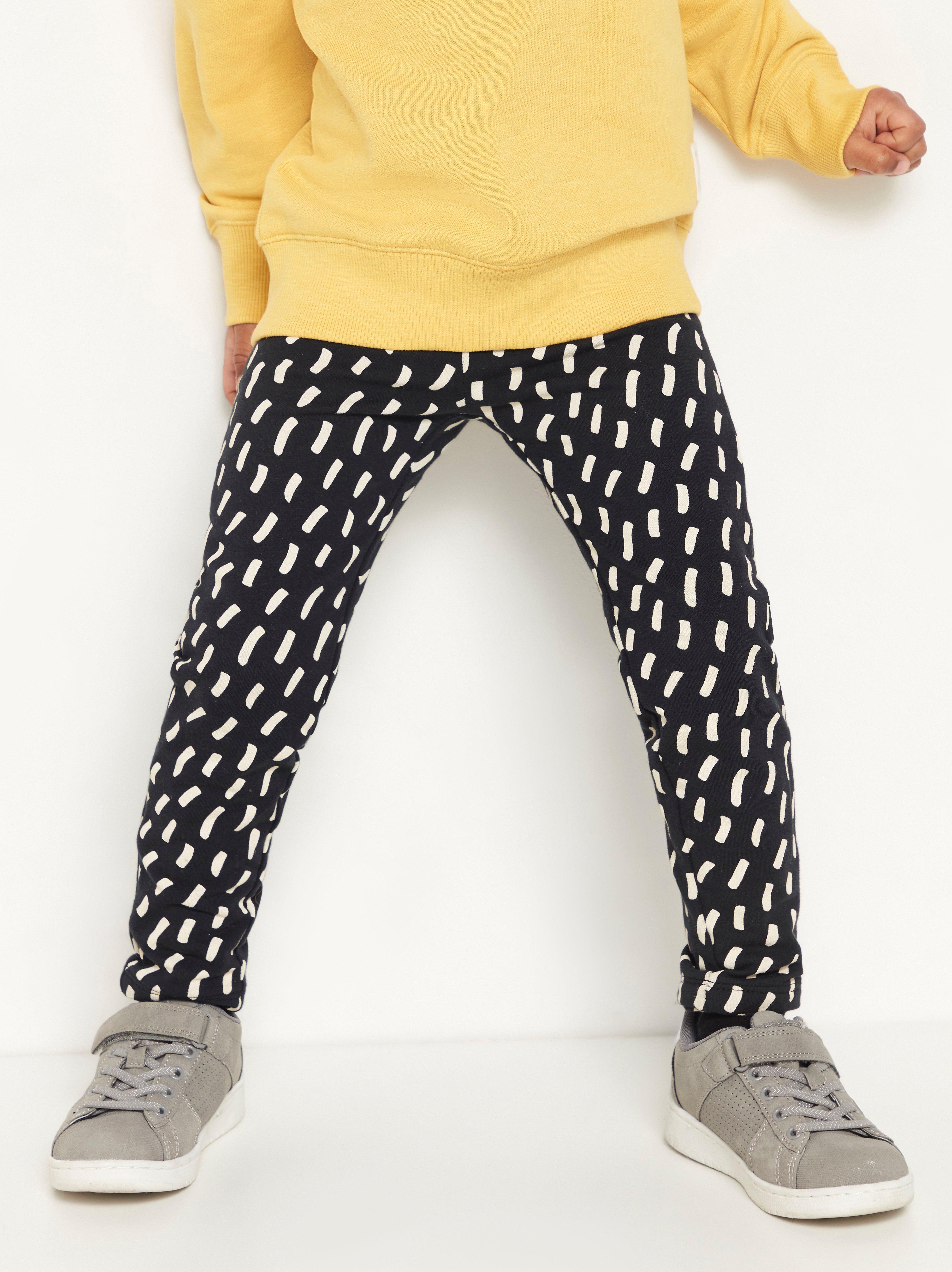 Patterned leggings with brushed inside
