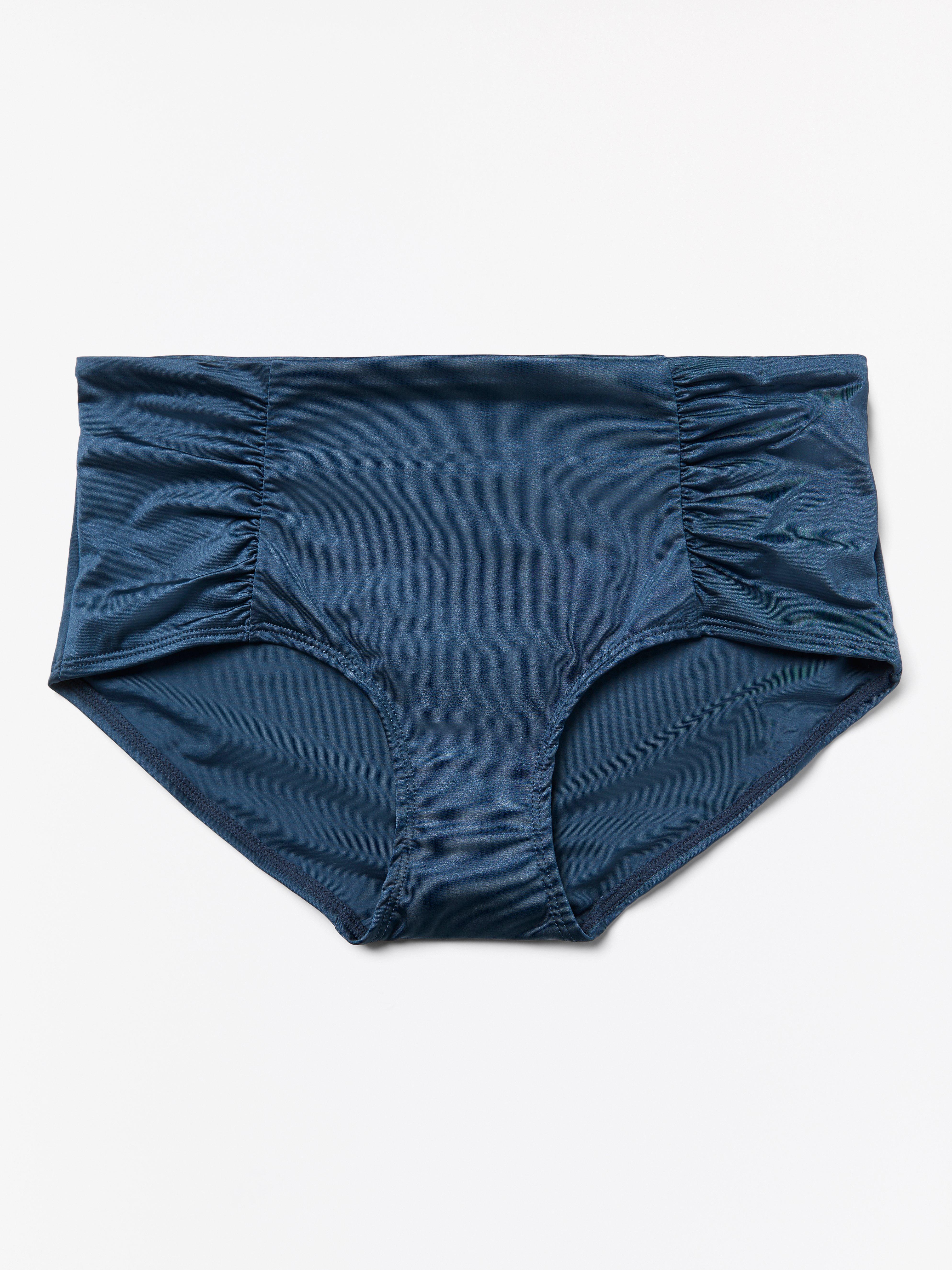 Bokové kalhotky se středním pasem - Spodní prádlo - Modrá
