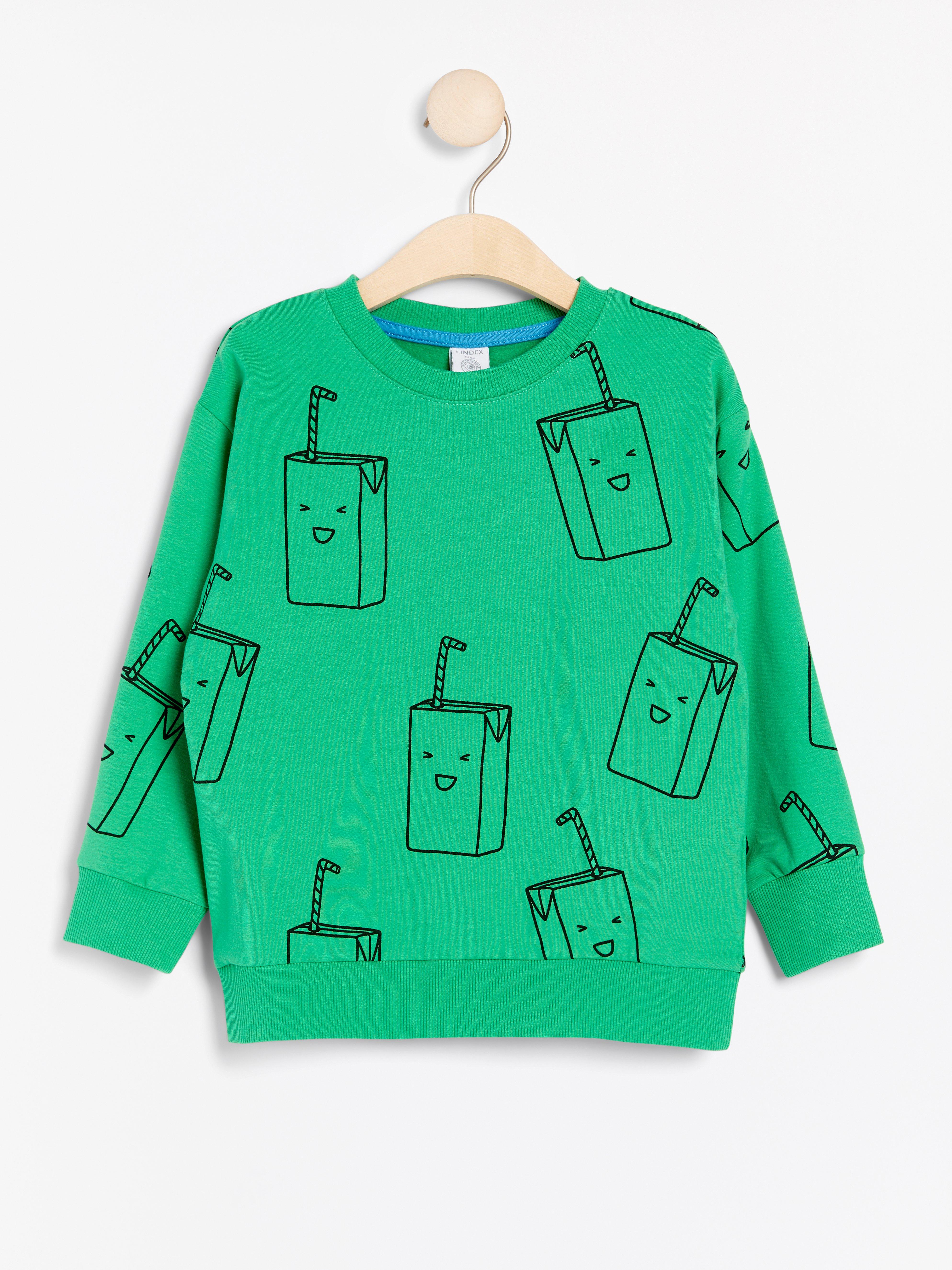 Sweatshirt - Barn - Grön