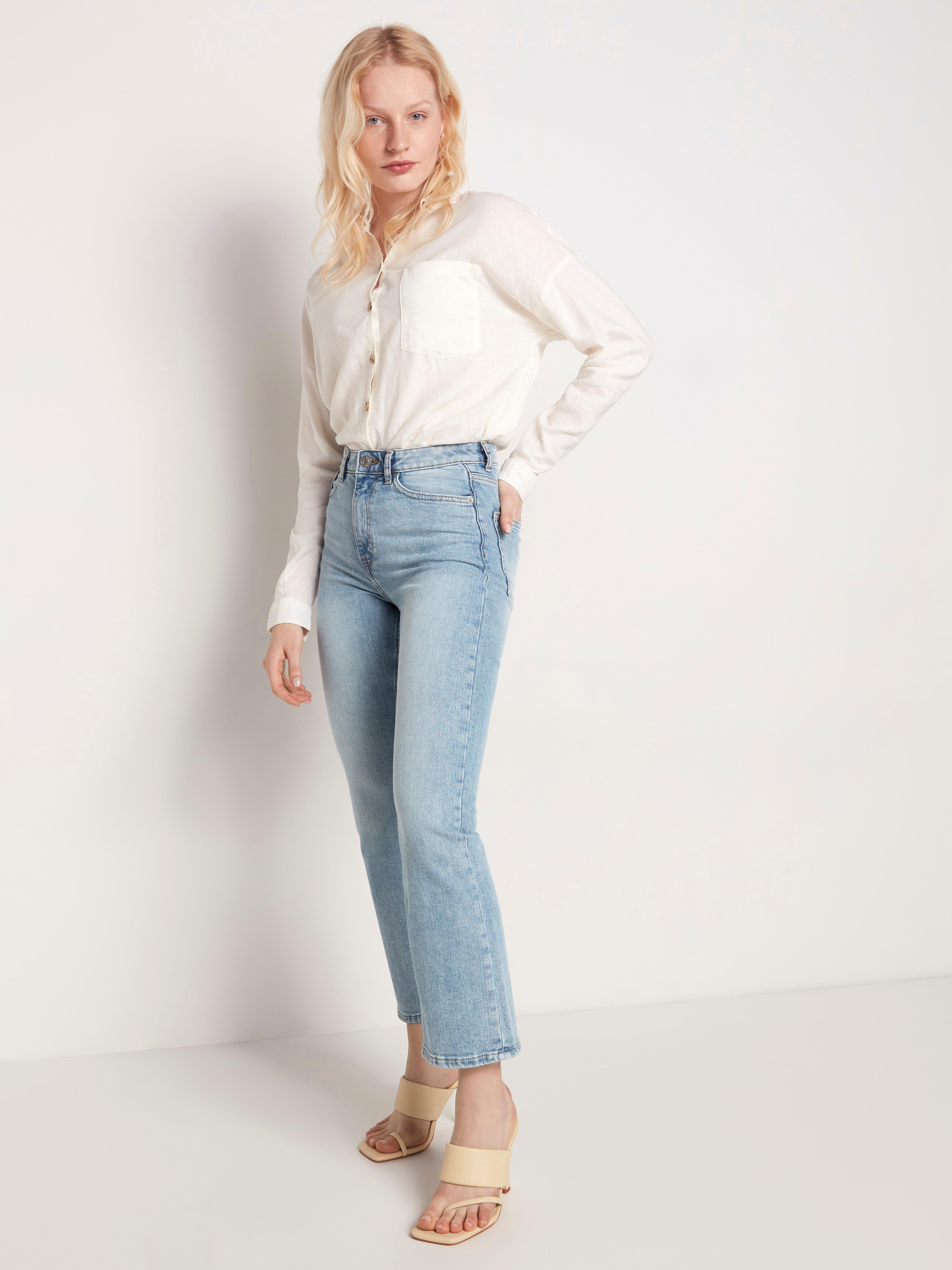 High Waisted Kick Flared Jeans