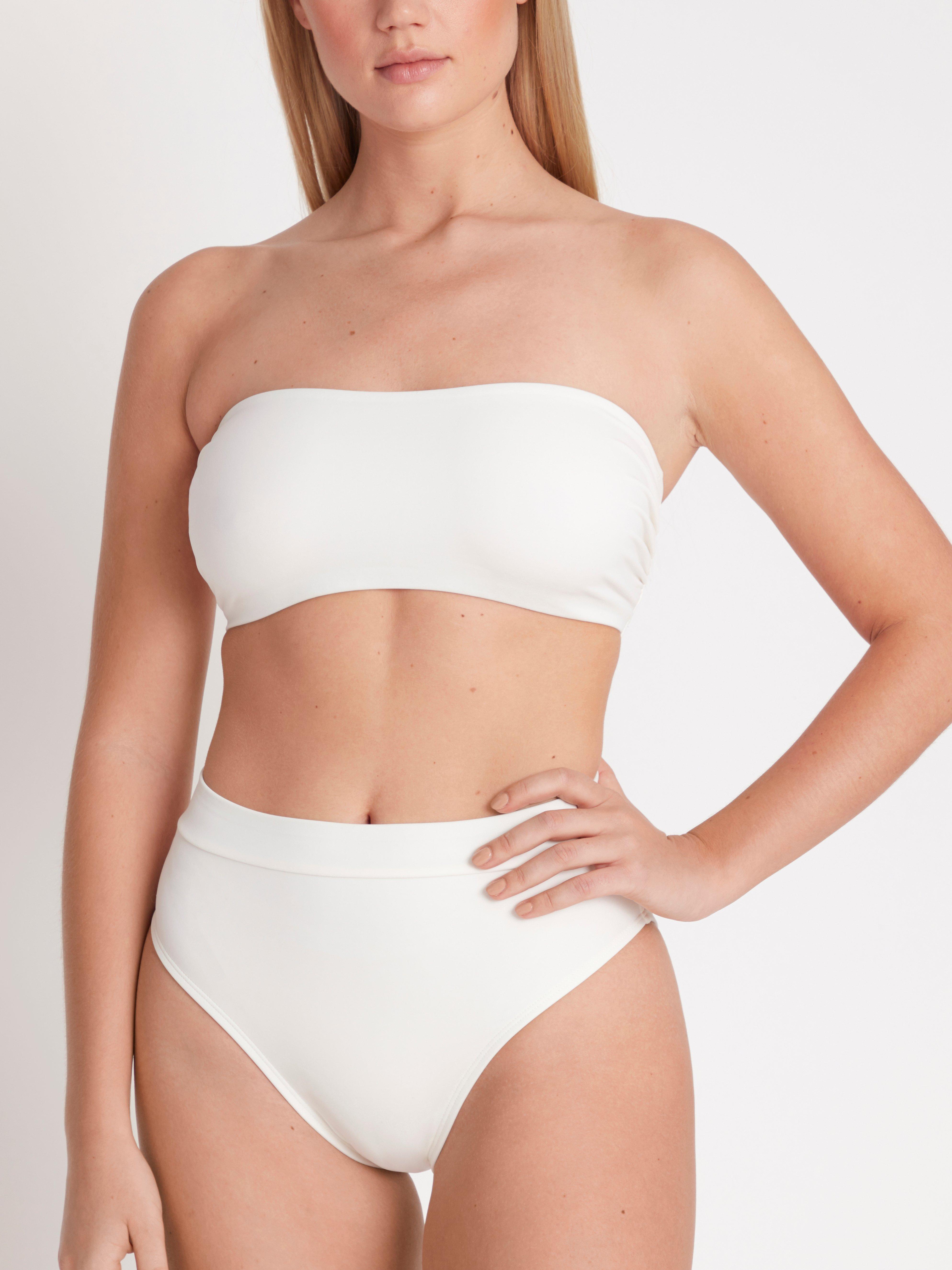 bandeau bikini white